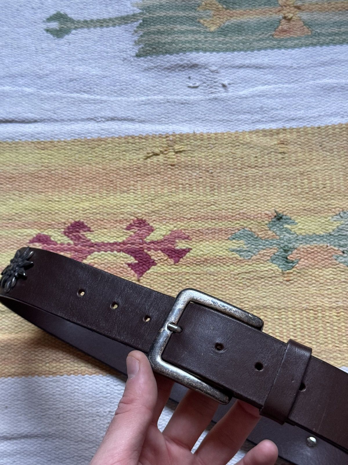 Genuine Leather Vintage 90’s Swiss Made Genuine Leather Brown Belt Size ONE SIZE - 2 Thumbnail