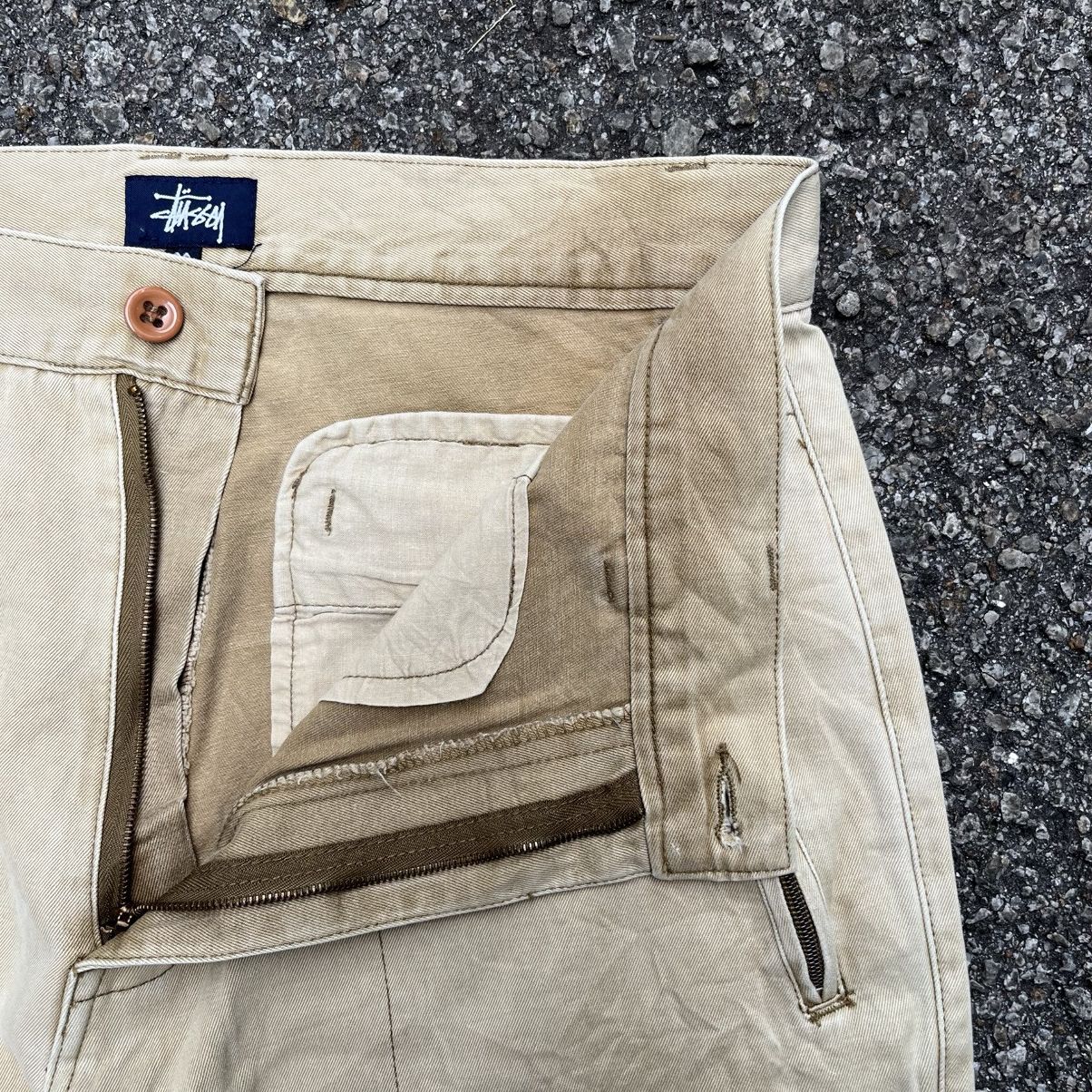 Stussy Vintage Stussy S2C Faded Pant Baggy Loose Fit Khaki Brown Size US 32 / EU 48 - 6 Thumbnail