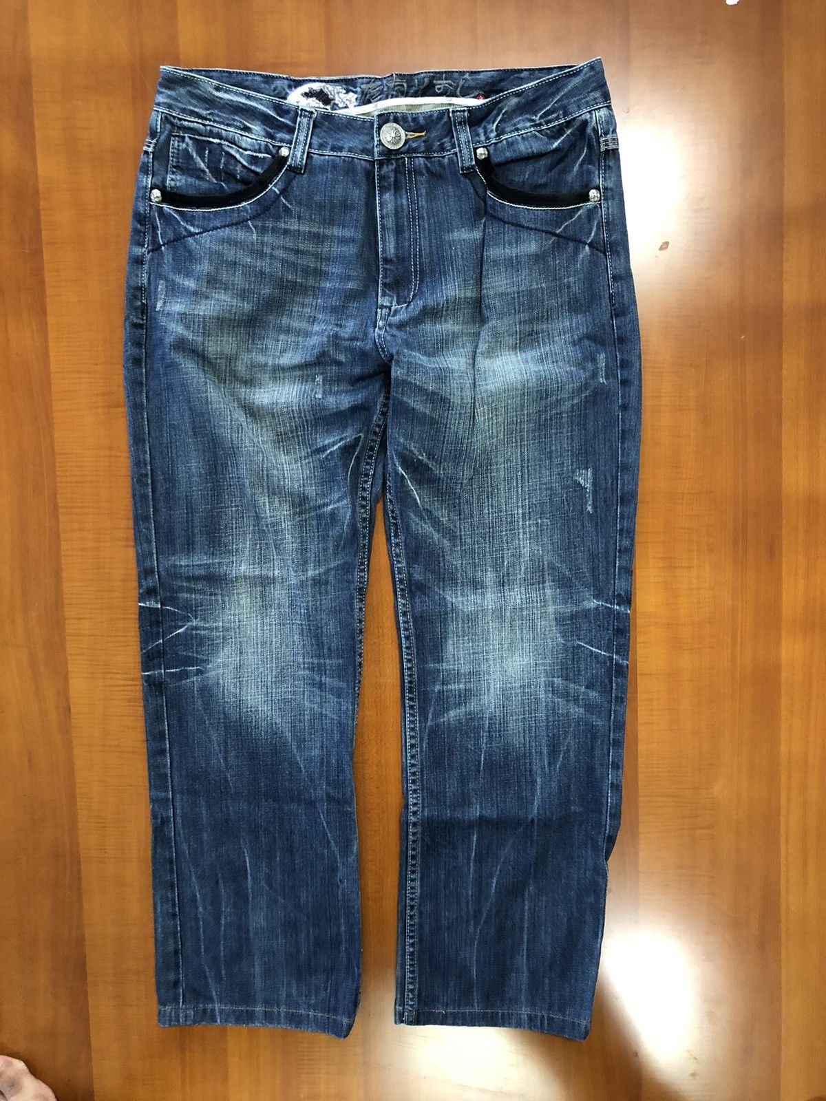 Japanese Brand Big Train Osaka Embroidered Jeans Size US 34 / EU 50 - 9 Thumbnail
