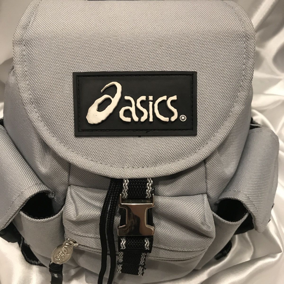 Asics × Vintage vintage backpack Asics gray with logo small Size ONE SIZE - 3 Thumbnail