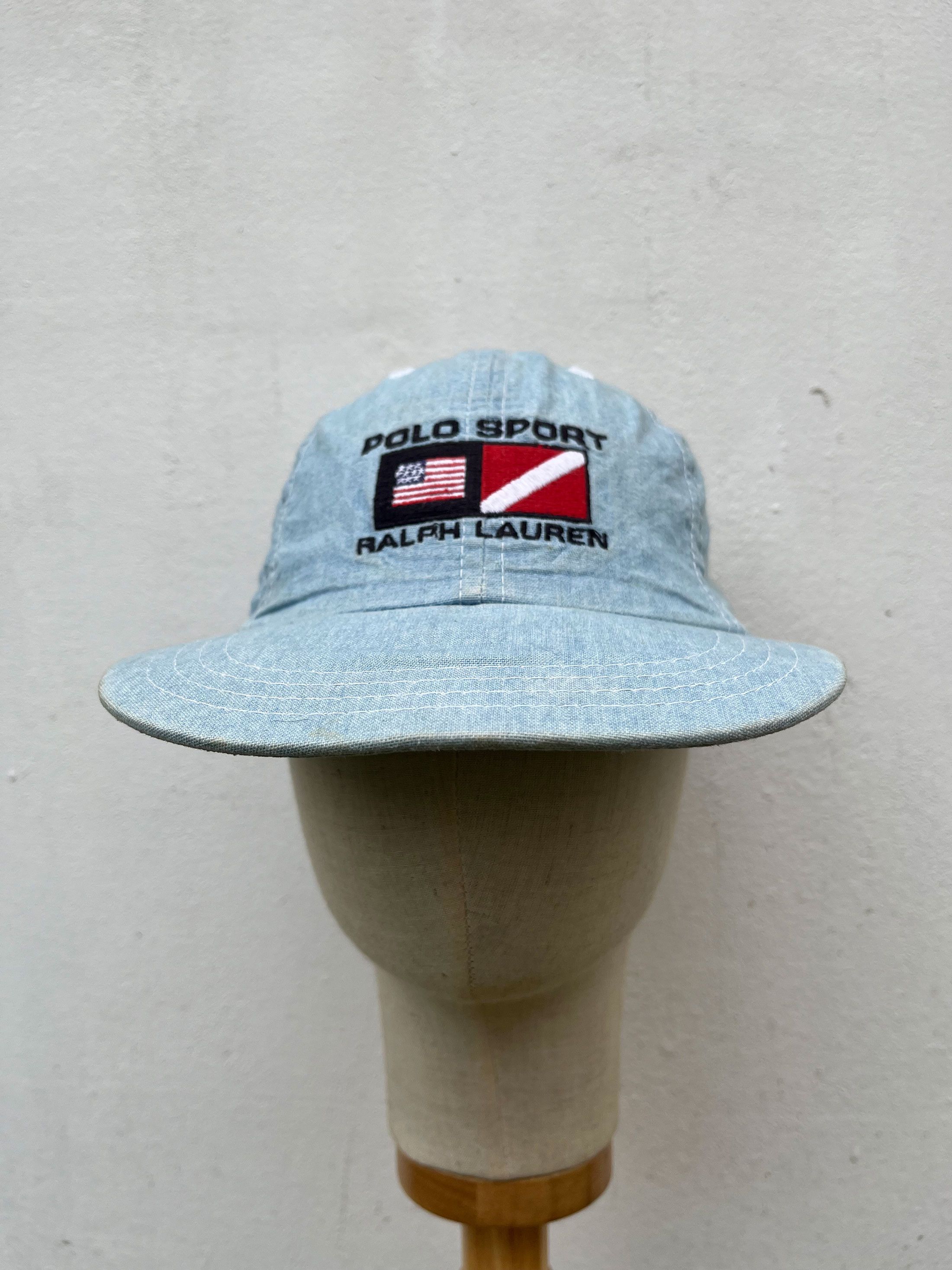 Polo Ralph Lauren Vintage POLO SPORT Ralph Lauren Usa Chambray Cap Size ONE SIZE - 2 Thumbnail
