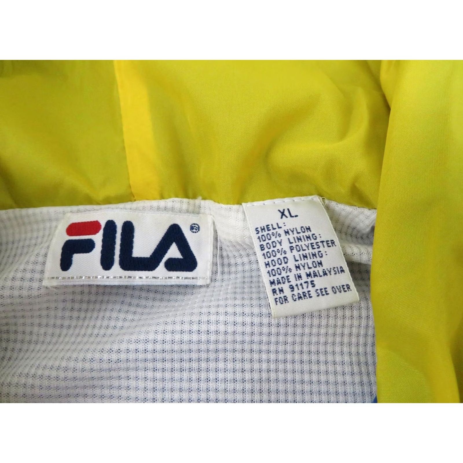 Fila VINTAGE FILA Hooded Windbreaker Jacket Mens XL Striped Blue 90s 80s Y2K Logo Athletic Streetwear Size US XL / EU 56 / 4 - 8 Thumbnail