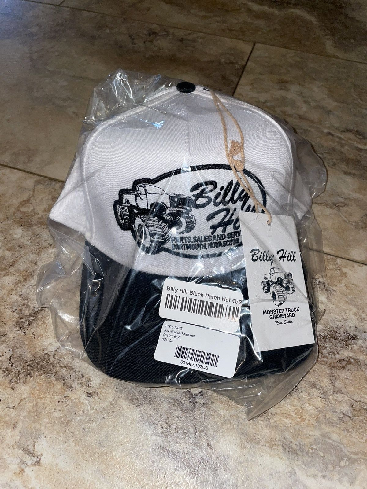 image of Billy Hill Black Patch Trucker Hat, Men's