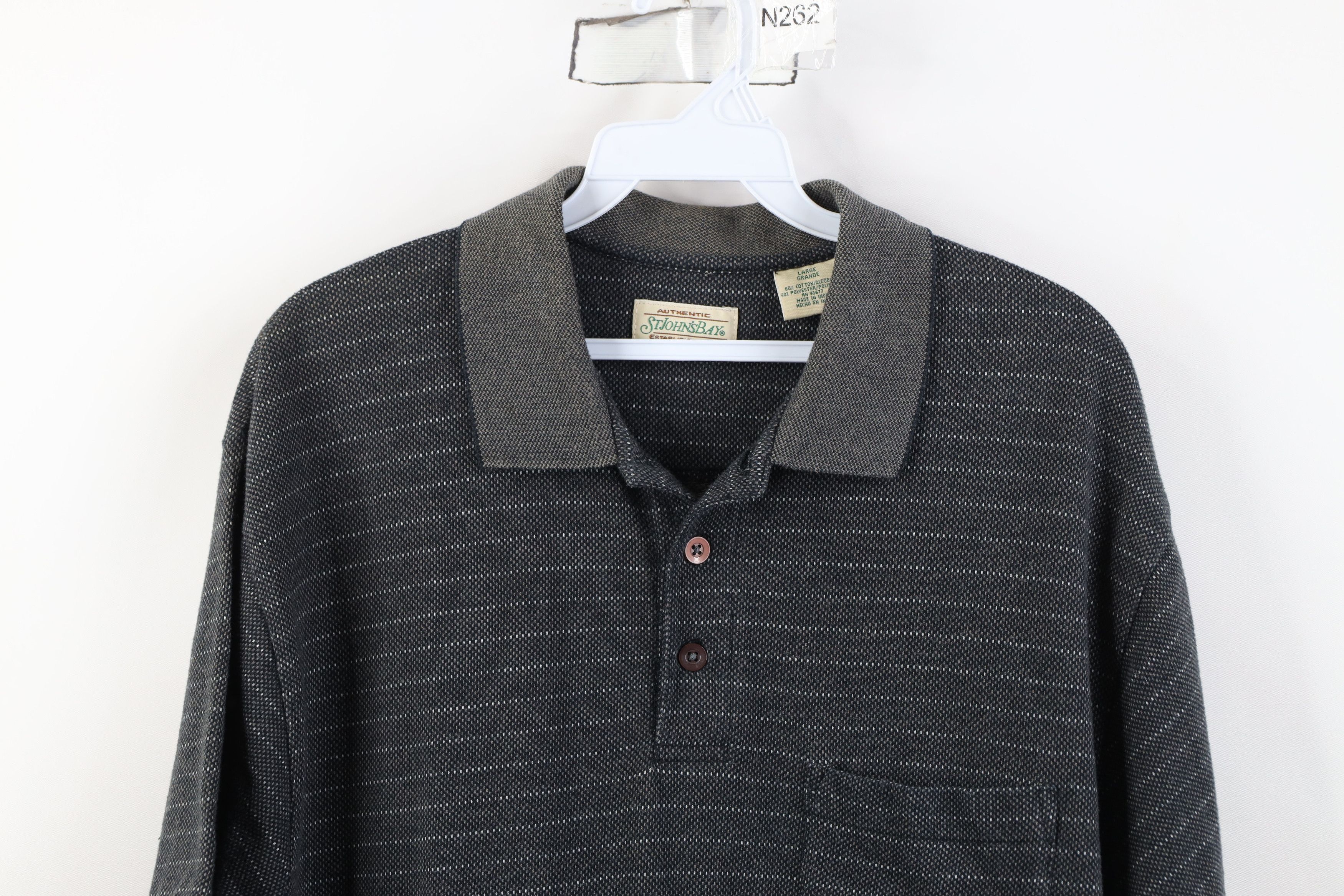 Vintage Vintage 90s Streetwear Thermal Knit Collared Golf Polo Shirt Size US L / EU 52-54 / 3 - 2 Thumbnail