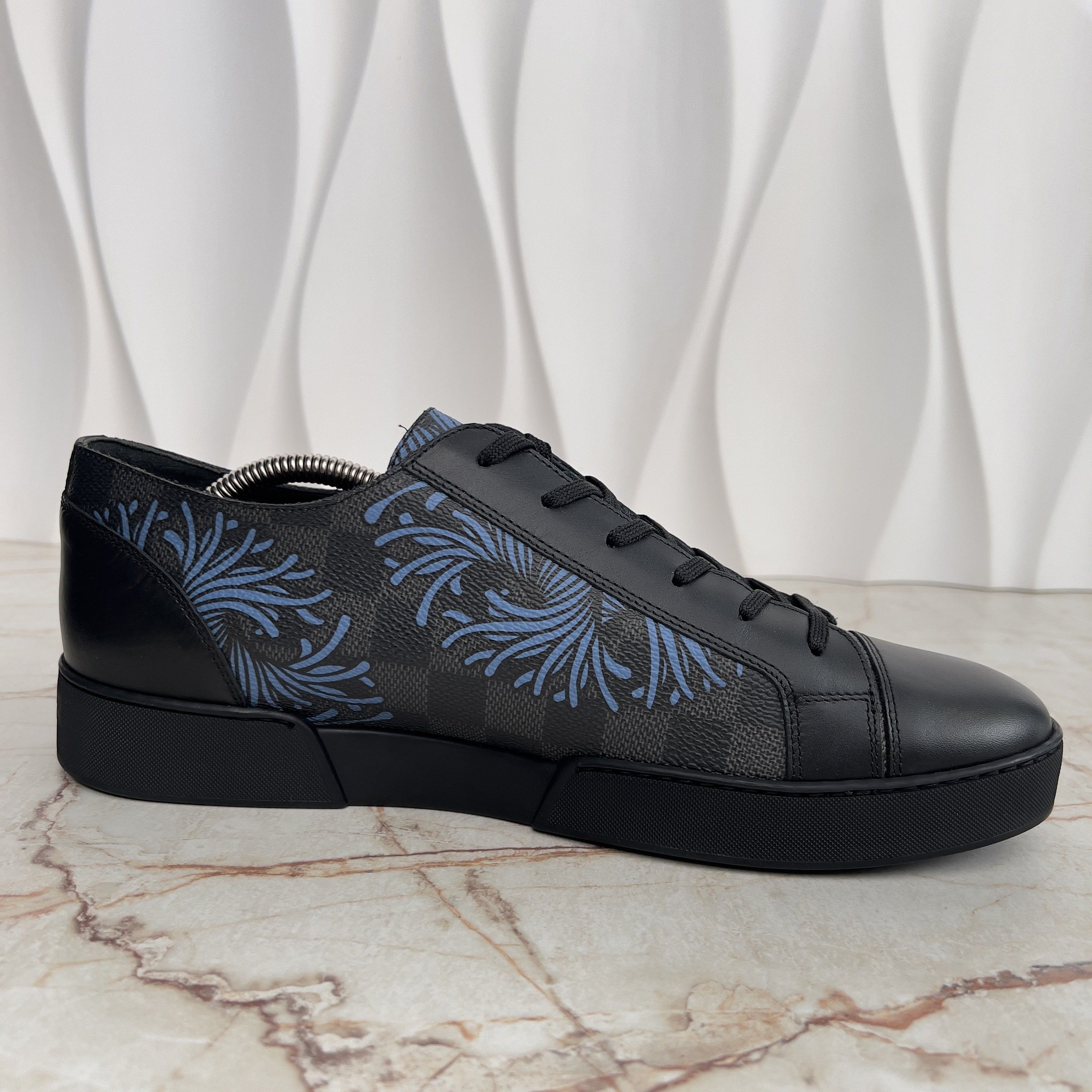 Louis Vuitton Match Up Kim Jones Sneaker Damier Canvas Leather Size US 10 / EU 43 - 7 Thumbnail