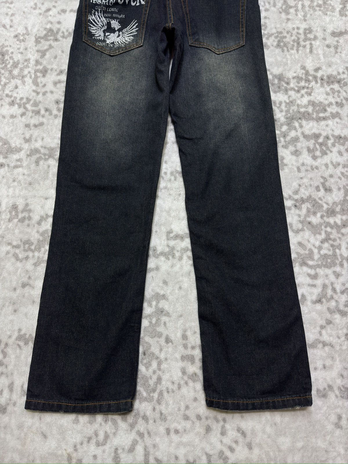 Hysteric Glamour Vintage Nylaus Printed Poem Acid Wash Denim Jeans Y2K Japan Size US 29 - 12 Thumbnail
