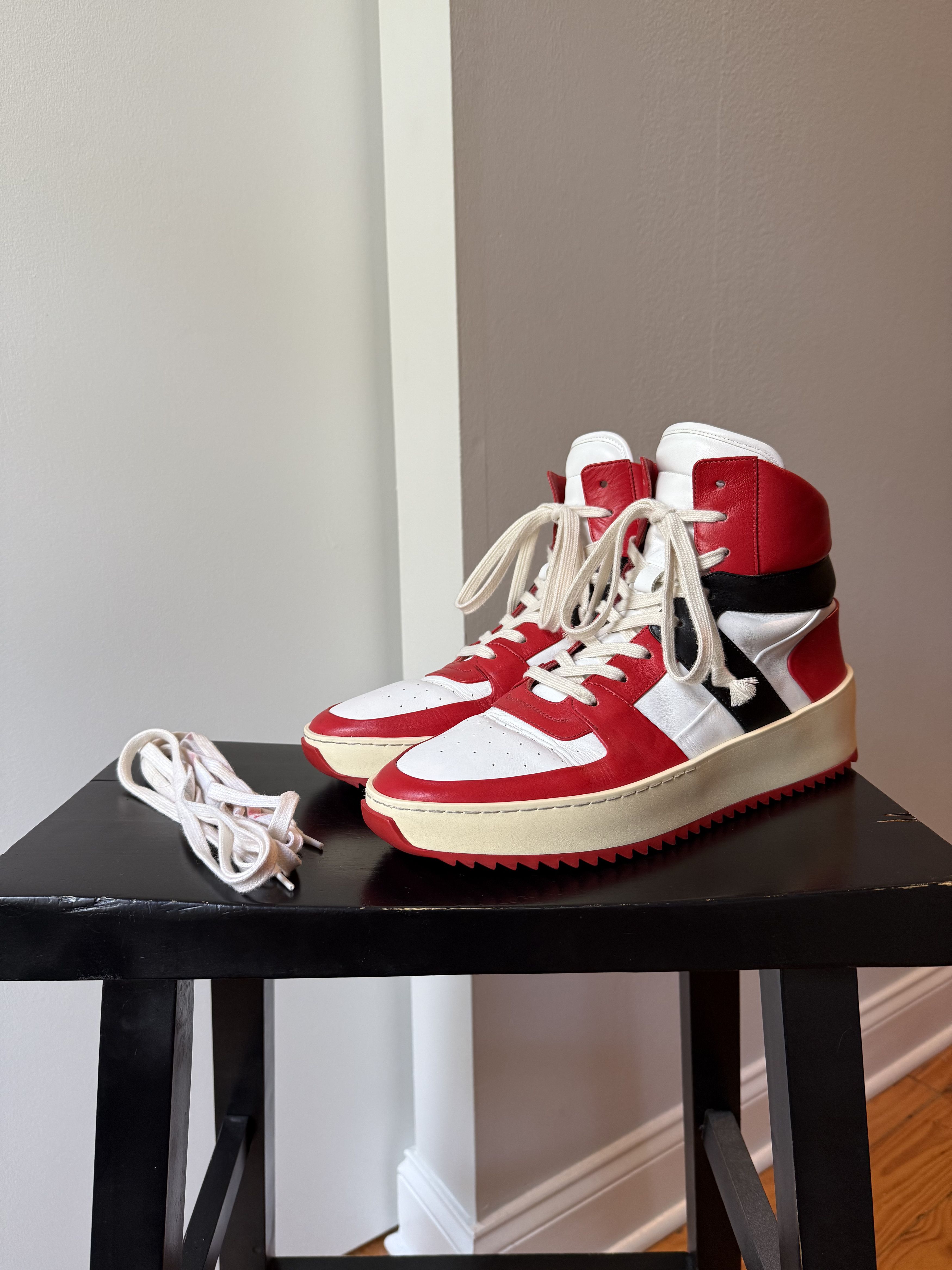 Fear of God Varsity Red Basketball Sneakers Size US 11 / EU 44 - 9 Thumbnail