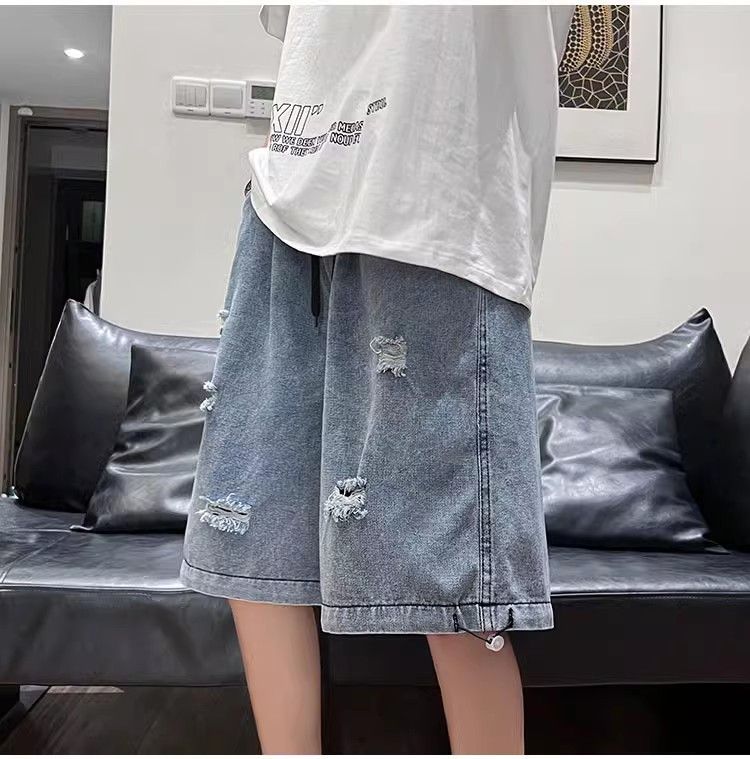 Japanese Brand × Jean Straight and loose ripped jeans Size US 32 / EU 48 - 1 Thumbnail