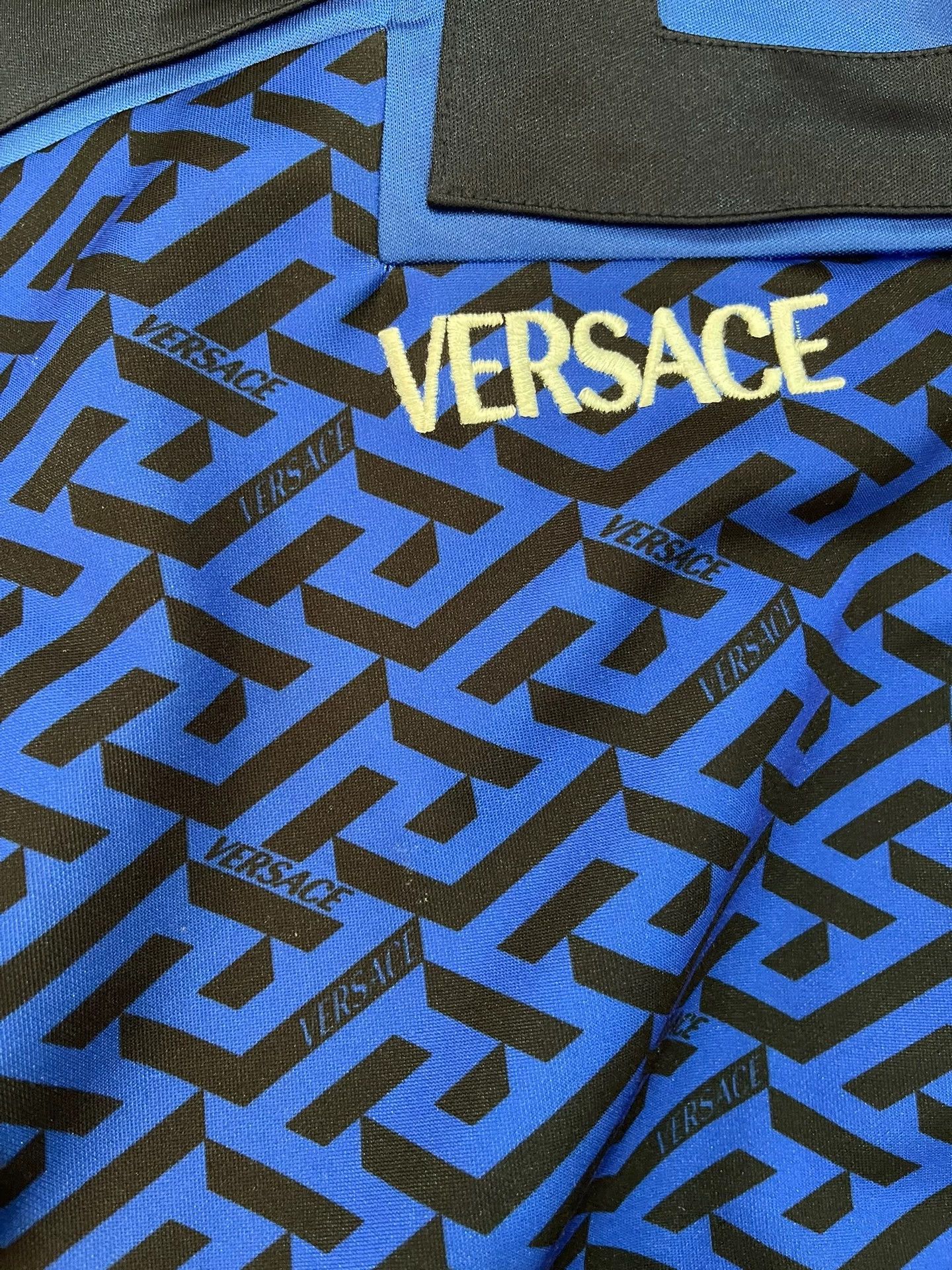 Versace Versace Full Logo Black & Blue Casual Jacket L Size US L / EU 52-54 / 3 - 3 Thumbnail