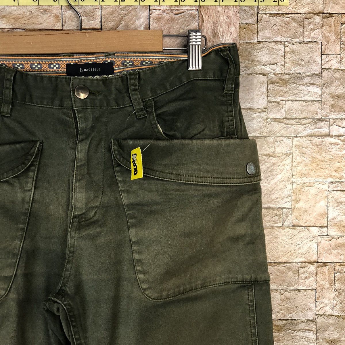 Japanese Brand Rage Blue Green Cargo Multipocket Pants #A1020 Size US 29 - 8 Thumbnail