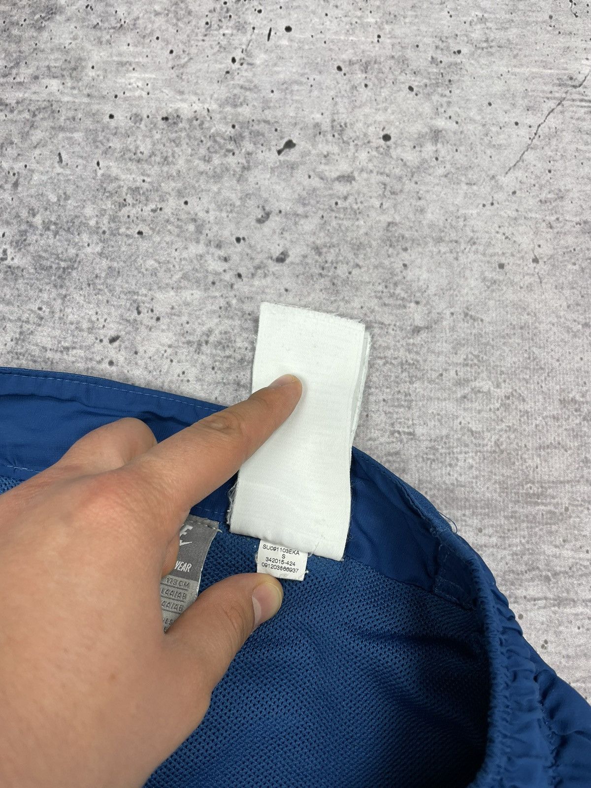 Nike Vintage Nike 90’s Y2K Style Big Logo Drill Blue Shorts Size US 30 / EU 46 - 13 Thumbnail