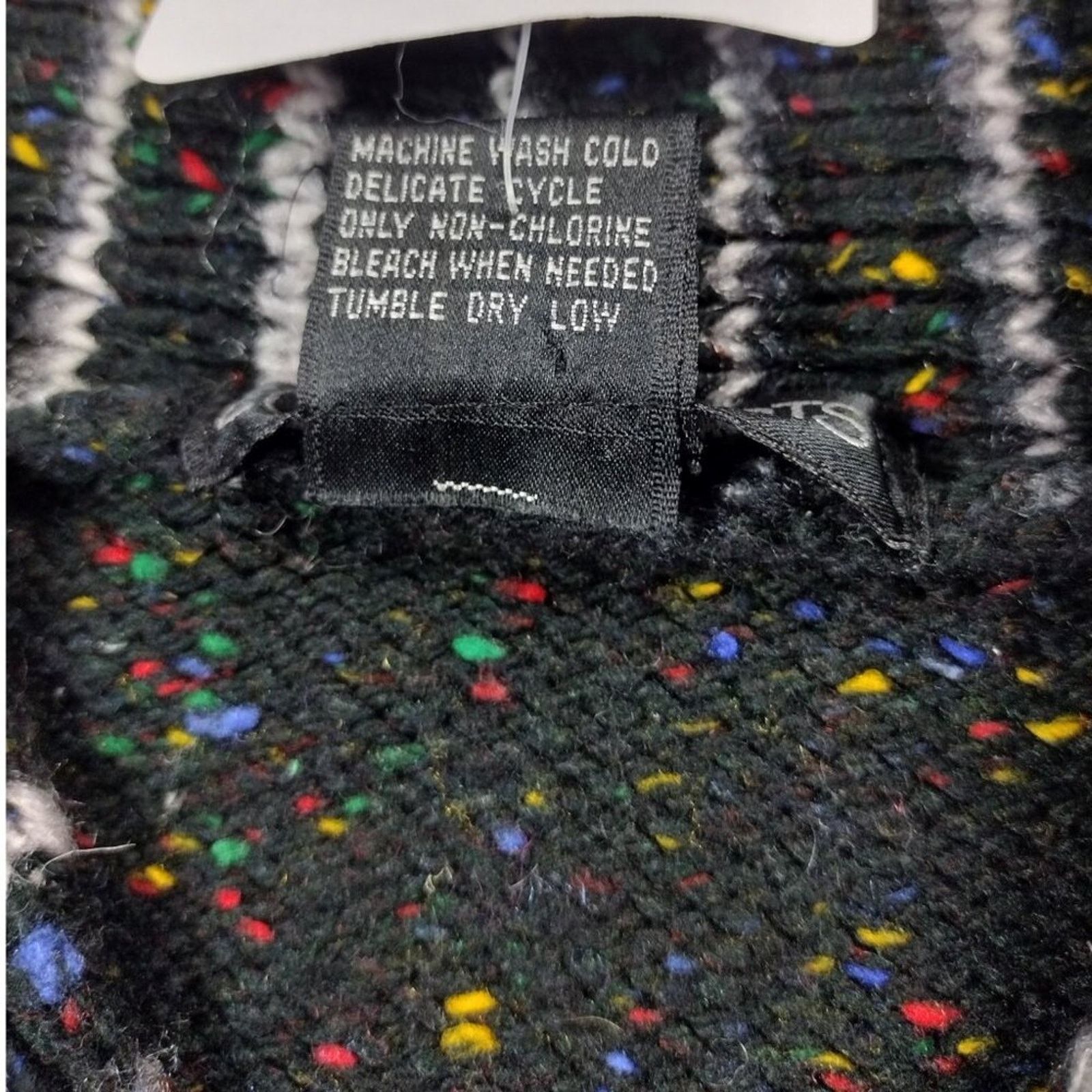 Vintage VTG 90s Chunky Asian Character Sweater by Counterparts Size M / US 6-8 / IT 42-44 - 6 Thumbnail