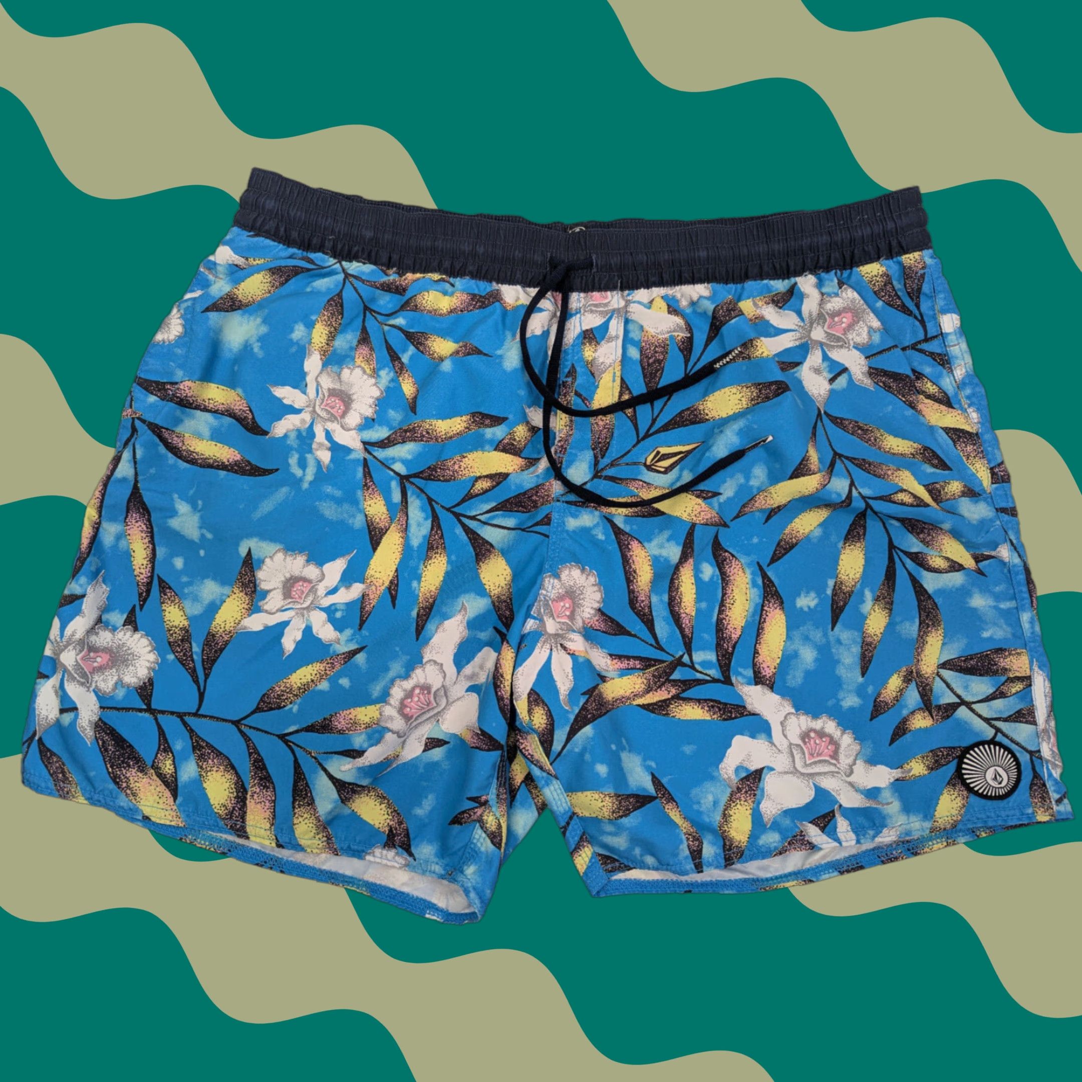 Volcom Volcom Men’s 2XL Beach Bunch Maliblue Printed Board Shorts Trunks Pool Swim Multi 100% Polyester Mens Beach Bunch Size US 39 - 1 Thumbnail