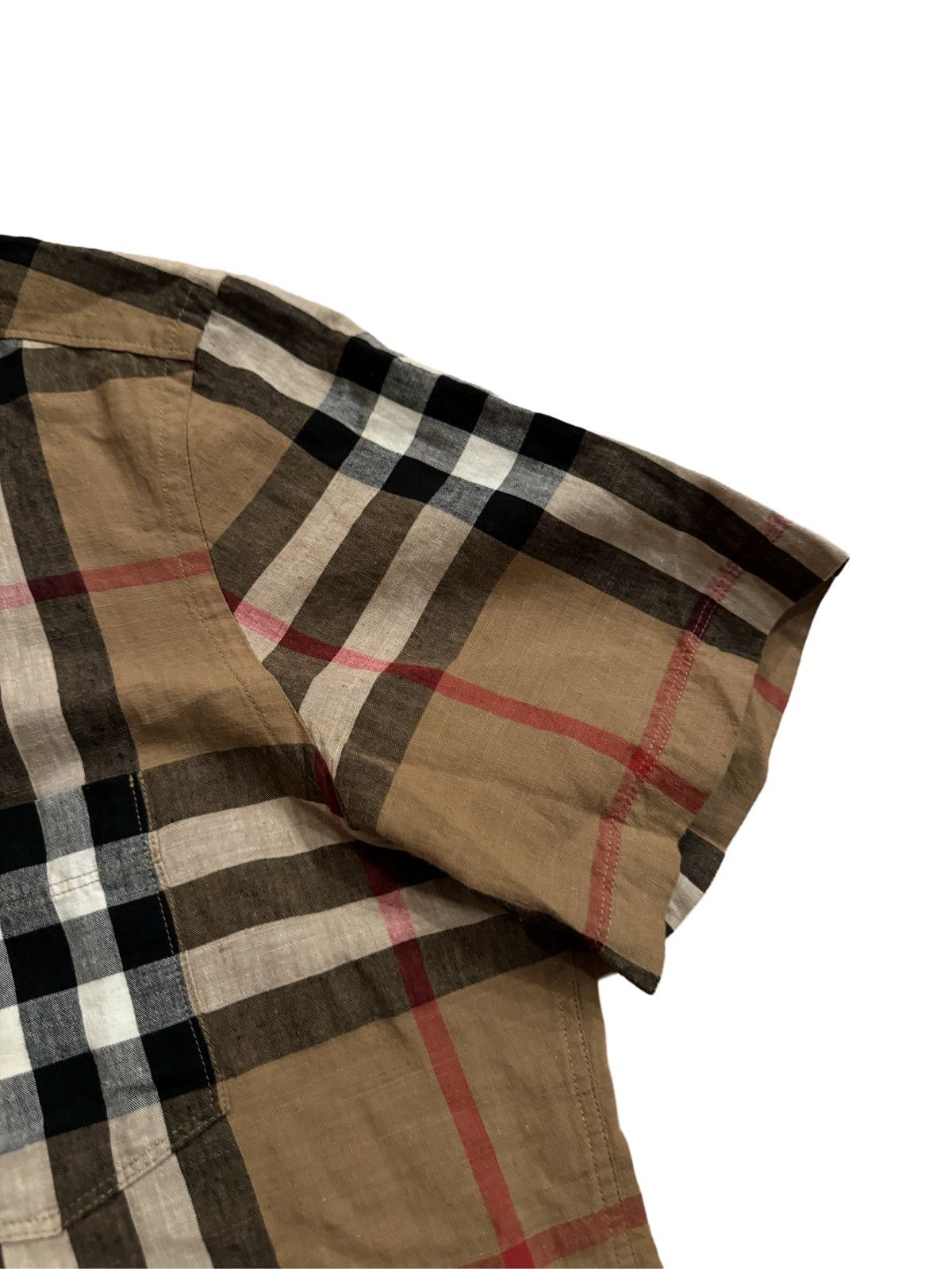 Burberry 🔥Burberry Brit Nova Check Linen Shirt/Nova Check Polo Shirt Size US M / EU 48-50 / 2 - 5 Thumbnail