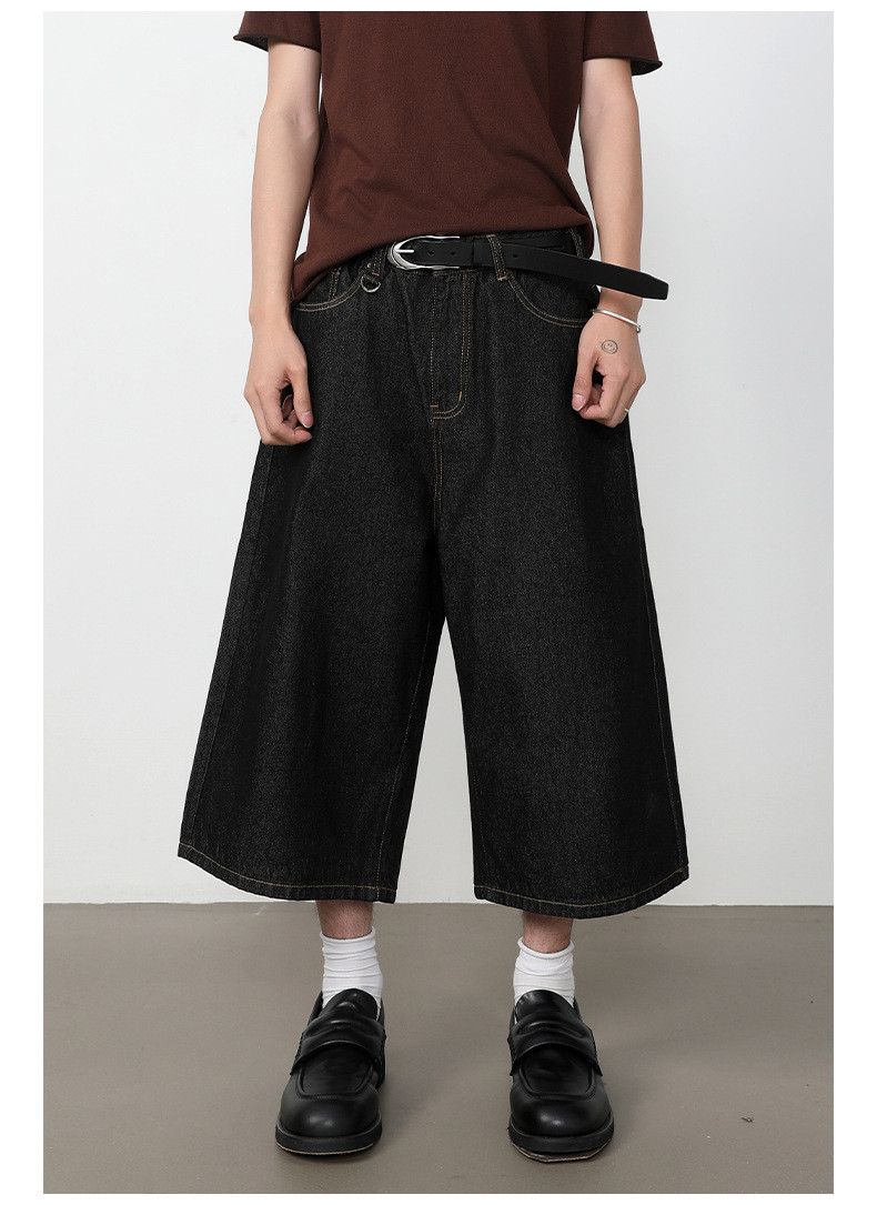 Japanese Brand Men's American-Style Loose-Fit Wide-Leg Denim Shorts Size US 32 / EU 48 - 1 Thumbnail