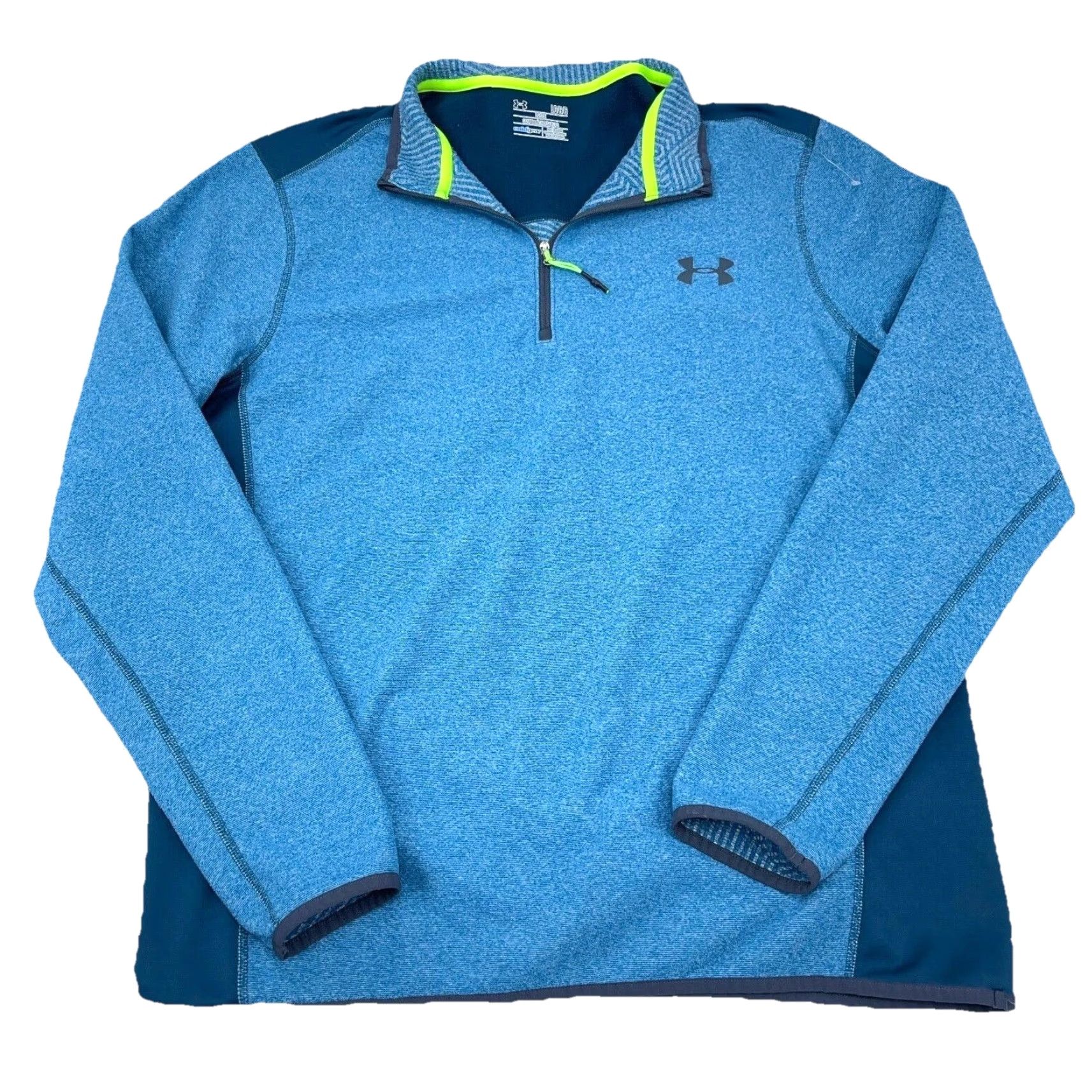Under Armour Under Armour Sweatshirt Men Large Blue Pullover Thermal 1/4 Zip Moisture Wicking All Seasons Regular Sleeve Long Mock Neck Golf Sports Classic Shirt Size US L / EU 52-54 / 3 - 2 Thumbnail