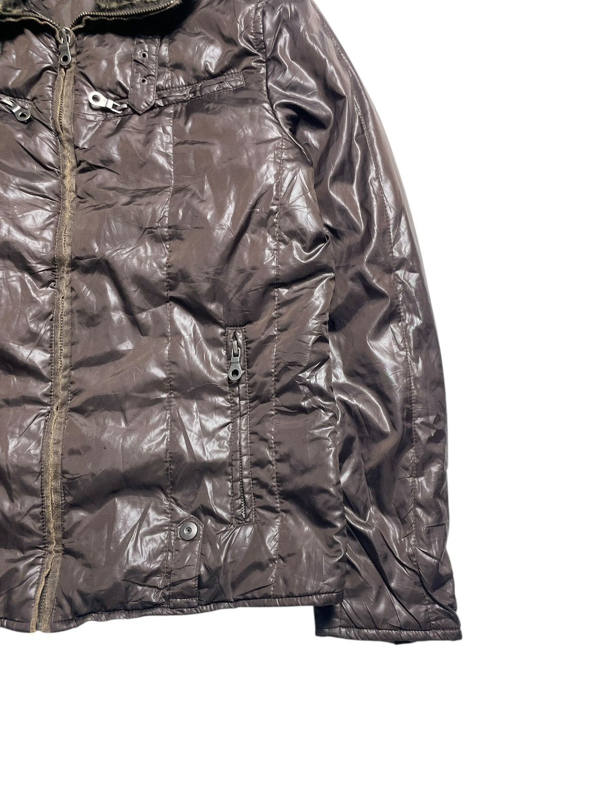 14th Addiction 2000’s Mossimo - Bikers Trim Fur Puffer Jacket Size US M / EU 48-50 / 2 - 6 Thumbnail