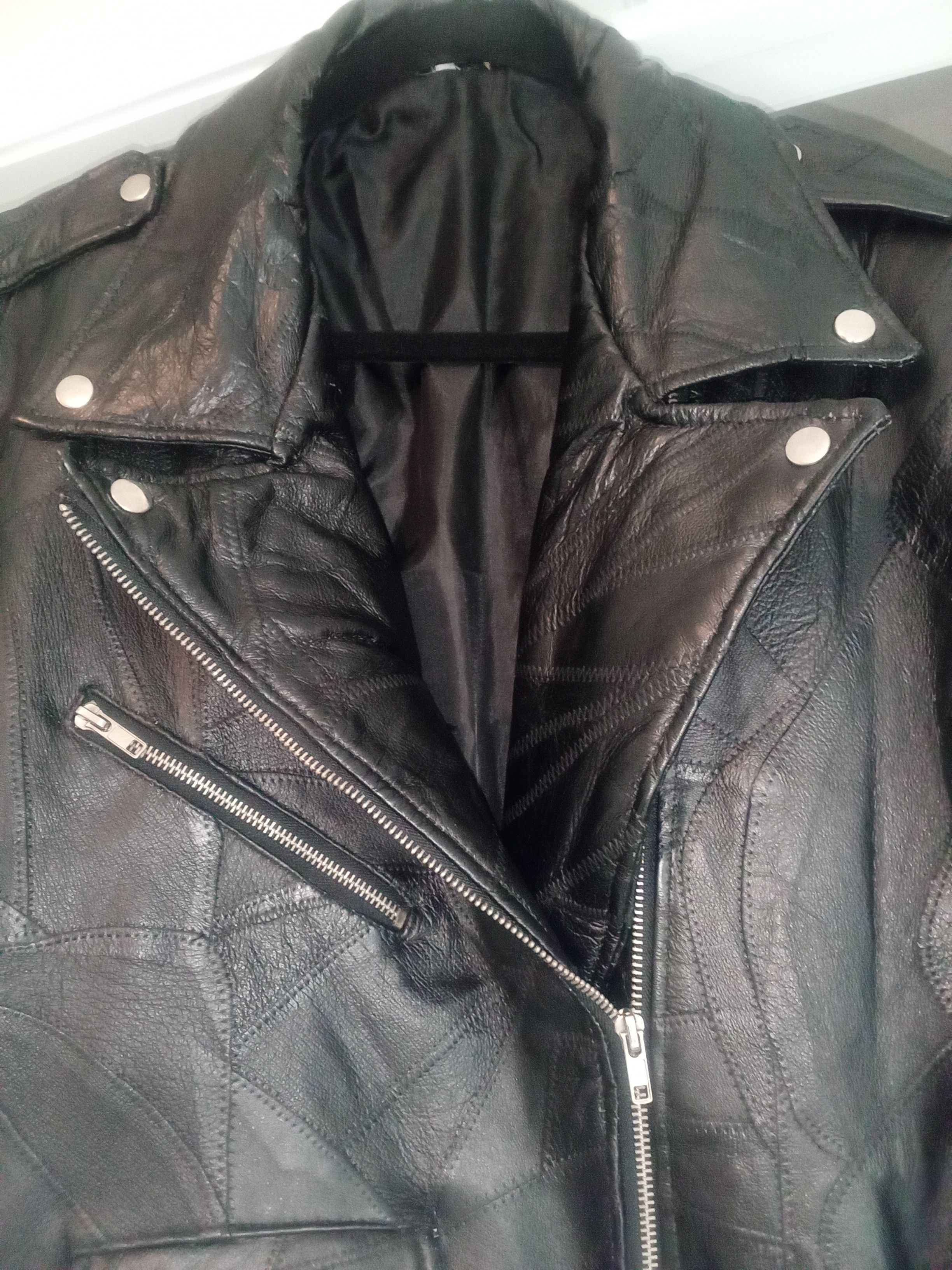 Vintage VINTAGE LEATHER BIKER JACKET WITH EAGLE EMBROIDERY Size US M / EU 48-50 / 2 - 5 Thumbnail