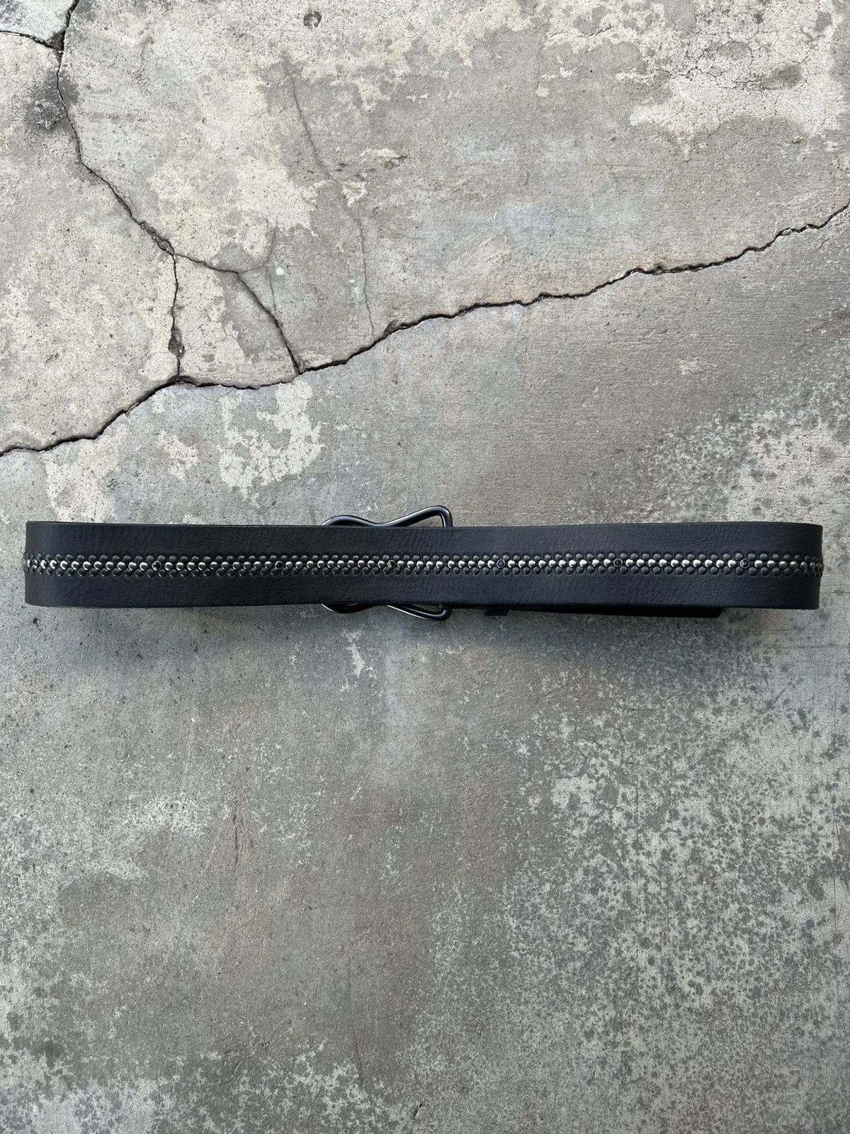 Vintage Vintage Studded Leather Belt Size 34 - 7 Thumbnail