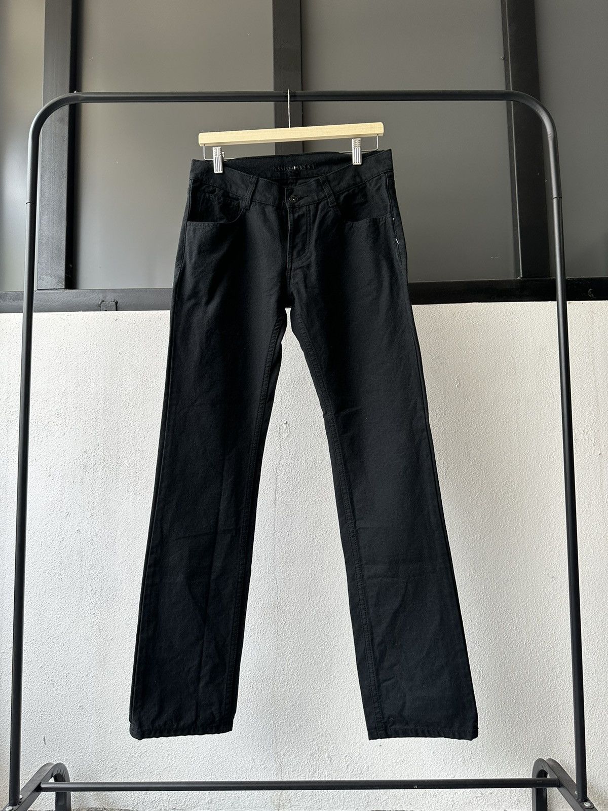 NO ID No ID Japan black denim avantgarde slim rocker fashion Size US 32 / EU 48 - 2 Thumbnail