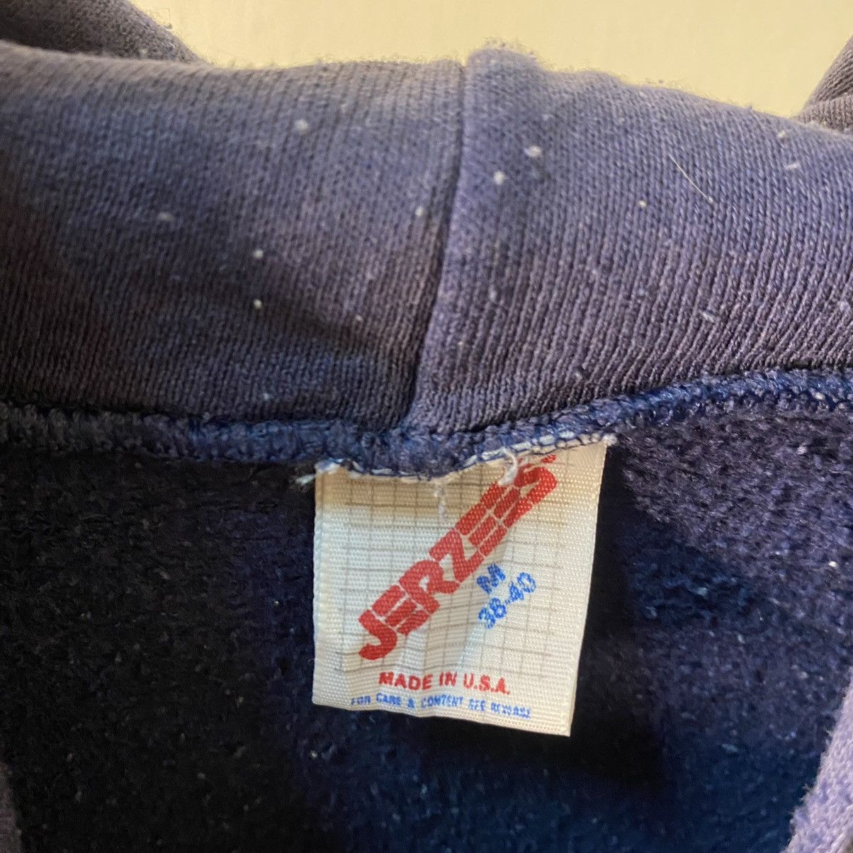 Russell Athletic × Vintage Vintage 90s Jerzees Navy Blank Zip Up Hoodie Made in USA Size US M / EU 48-50 / 2 - 3 Thumbnail