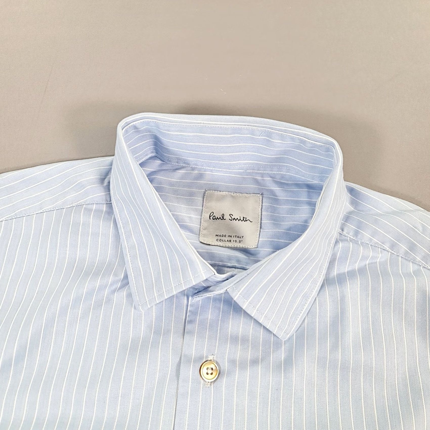 Paul Smith Paul Smith Mens Shirt Striped Long Sleeve Cotton Button-Up 15.5 M Blue Casual Vintage No Shirt Mens Regular Size M Size US M / EU 48-50 / 2 - 2 Thumbnail