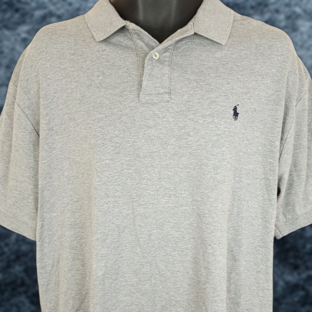 Polo Ralph Lauren VINTAGE Polo Ralph Lauren Polo Shirt Mens XL 90s Heather Gray Made In USA Polo Ralph Lauren Shirt Mens XL 90s Gray Size US XL / EU 56 / 4 - 1 Thumbnail