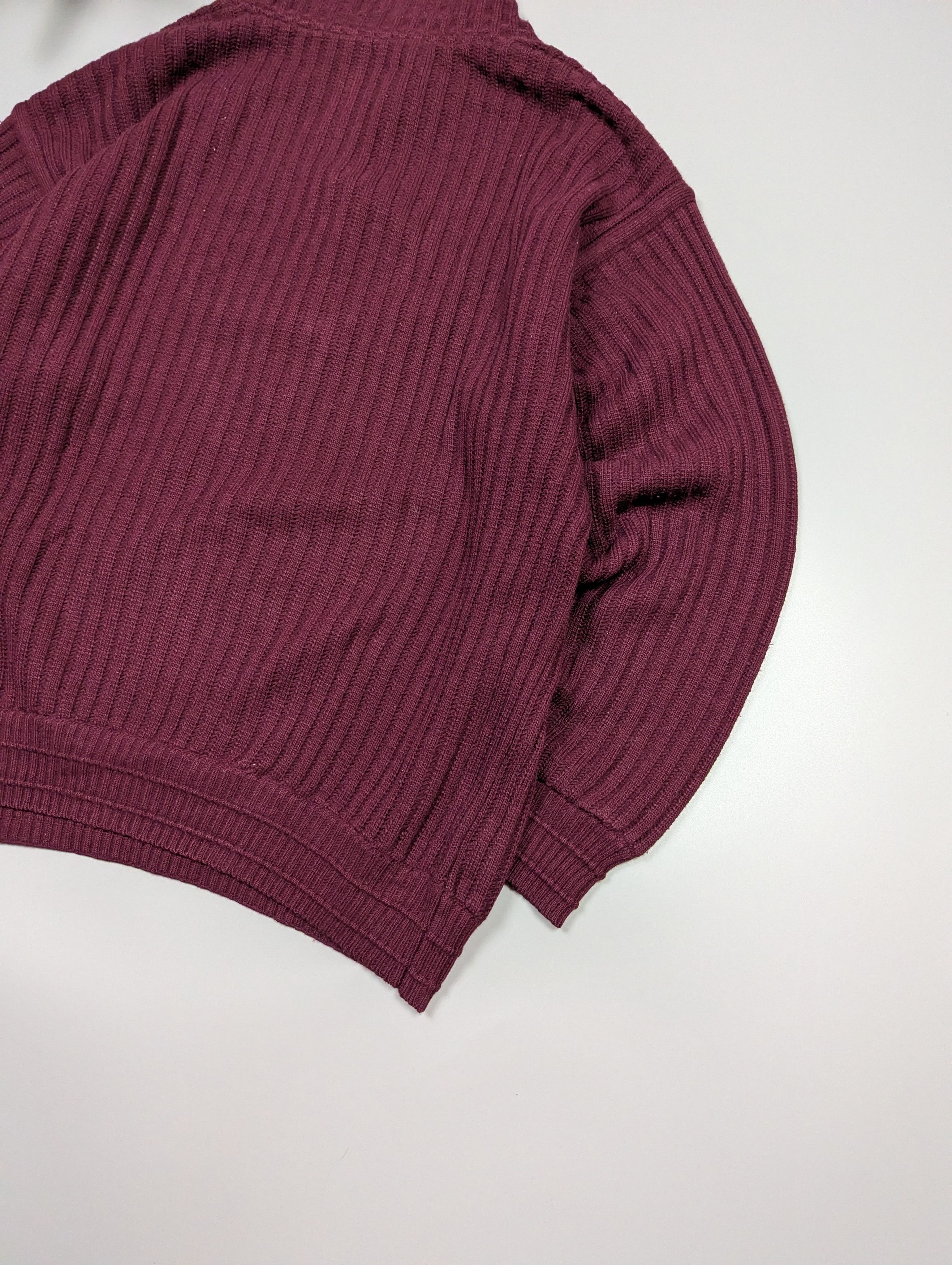 Carlo Colucci Rare 80s Carlo Colucci Germany Wool Sweater Deep Burgundy Size US L / EU 52-54 / 3 - 12 Thumbnail