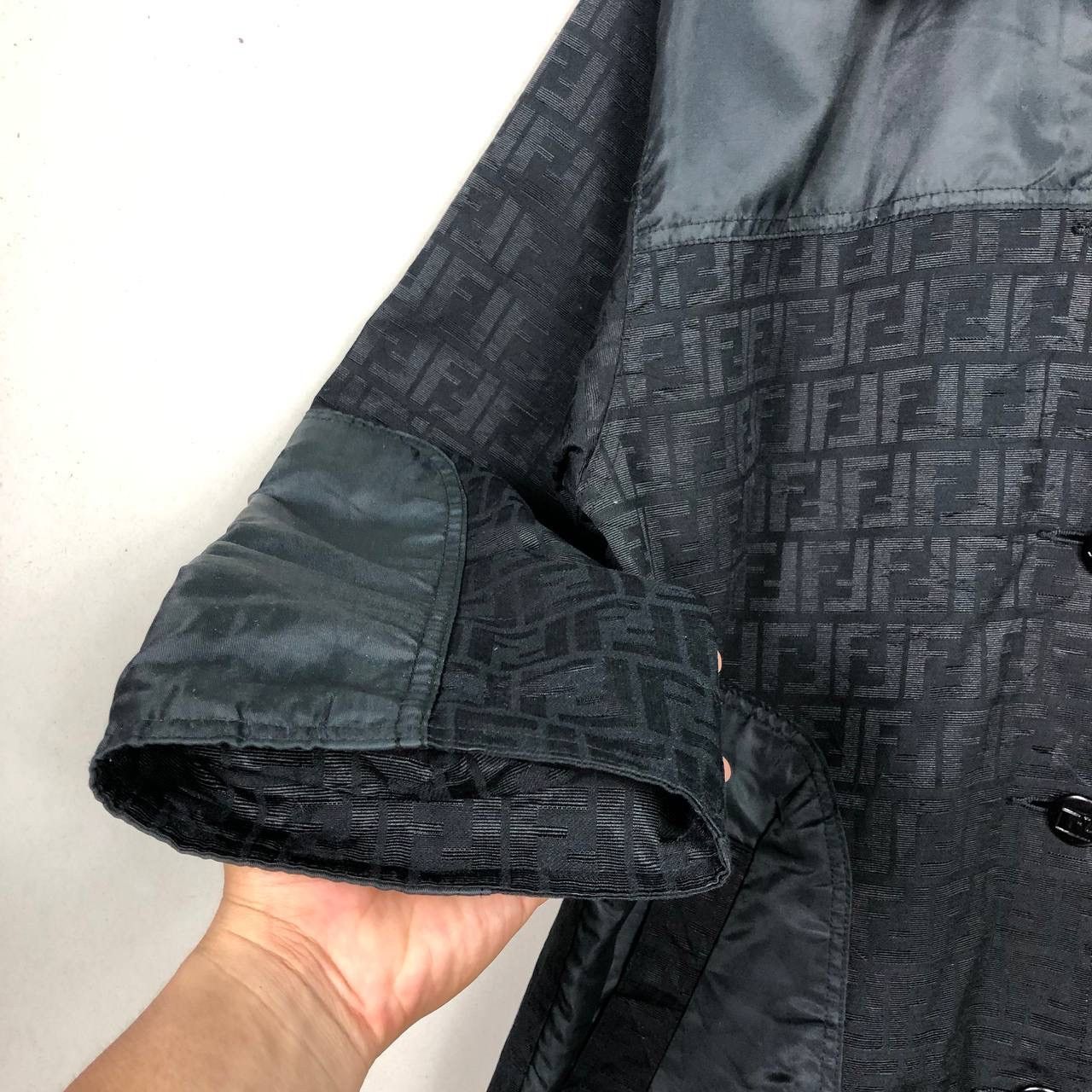 Vintage Fendi Roma Amor Zucca Monogram Jacket Black