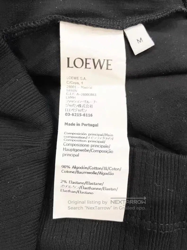 Loewe Loewe Black knitted logo short-sleeve top, cropped Size M / US 6-8 / IT 42-44 - 5 Thumbnail