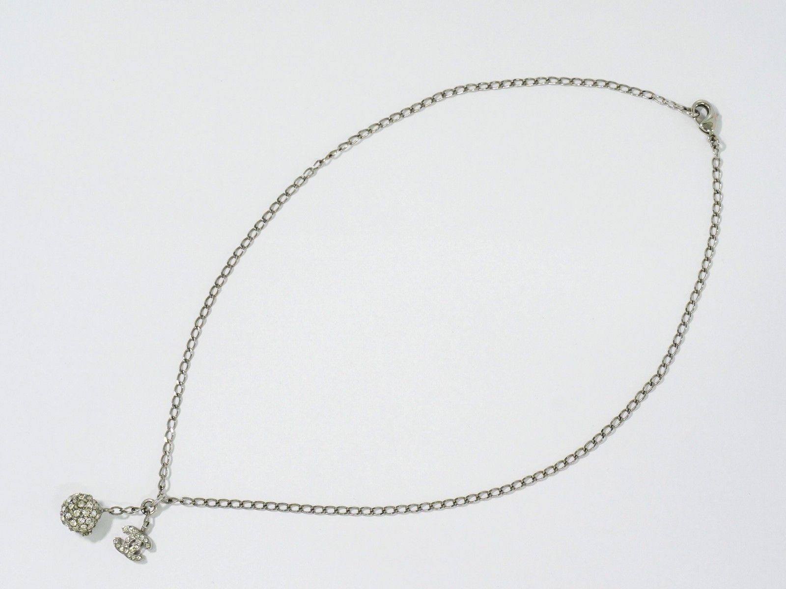 Chanel Chanel CC Necklace Metal and Rhinestone Size ONE SIZE - 1 Thumbnail