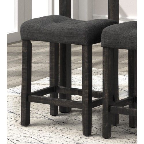 Designer × Homemade Sora Button Tufted Counter Height Saddle Stool, Set of 2, Gr Size US L / EU 52-54 / 3 - 8 Thumbnail