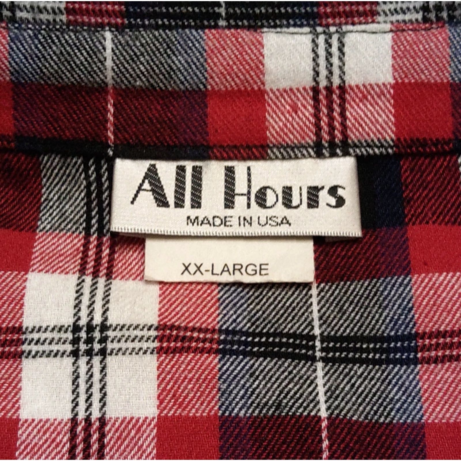Vintage VINTAGE All Hours Shirt 2XL Red Black Plaid Flannel Womens 1980s USA Made Size XXL / US 16-18 / IT 52-54 - 6 Thumbnail