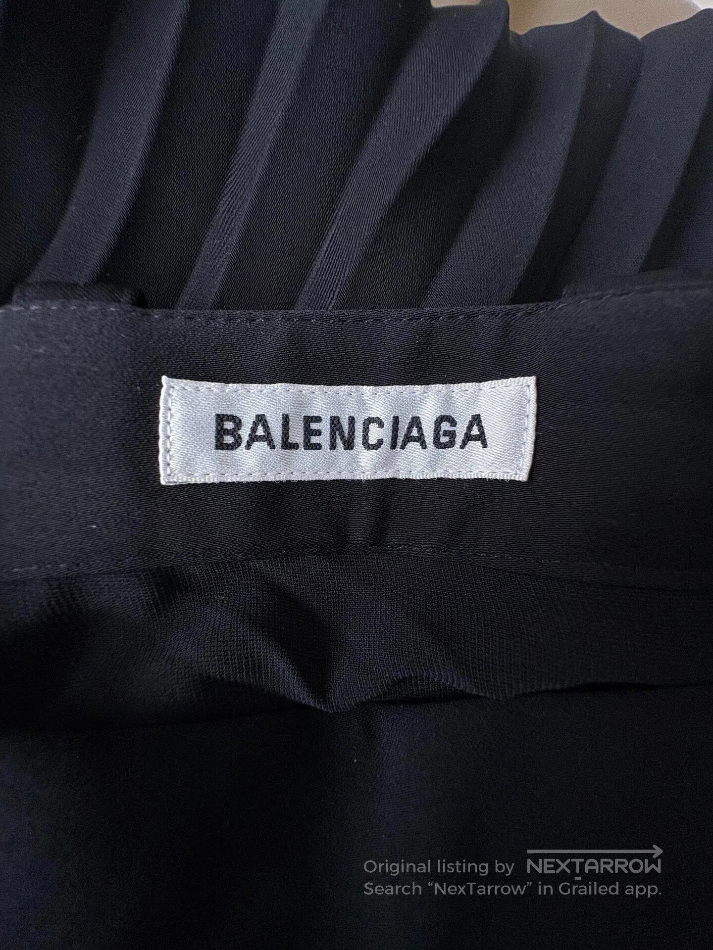 Balenciaga Balenciaga Asymmetric Cut Oversized Pleated Hem Midi Skirt Size 24" / US 00 / IT 34 - 5 Thumbnail