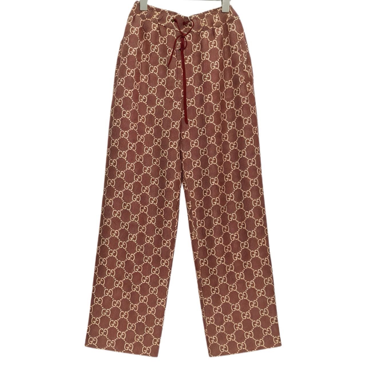Gucci Gucci GG Pattern Twill Silk Casual Pants K26WX Size 32" / US 10 / IT 46 - 1 Thumbnail