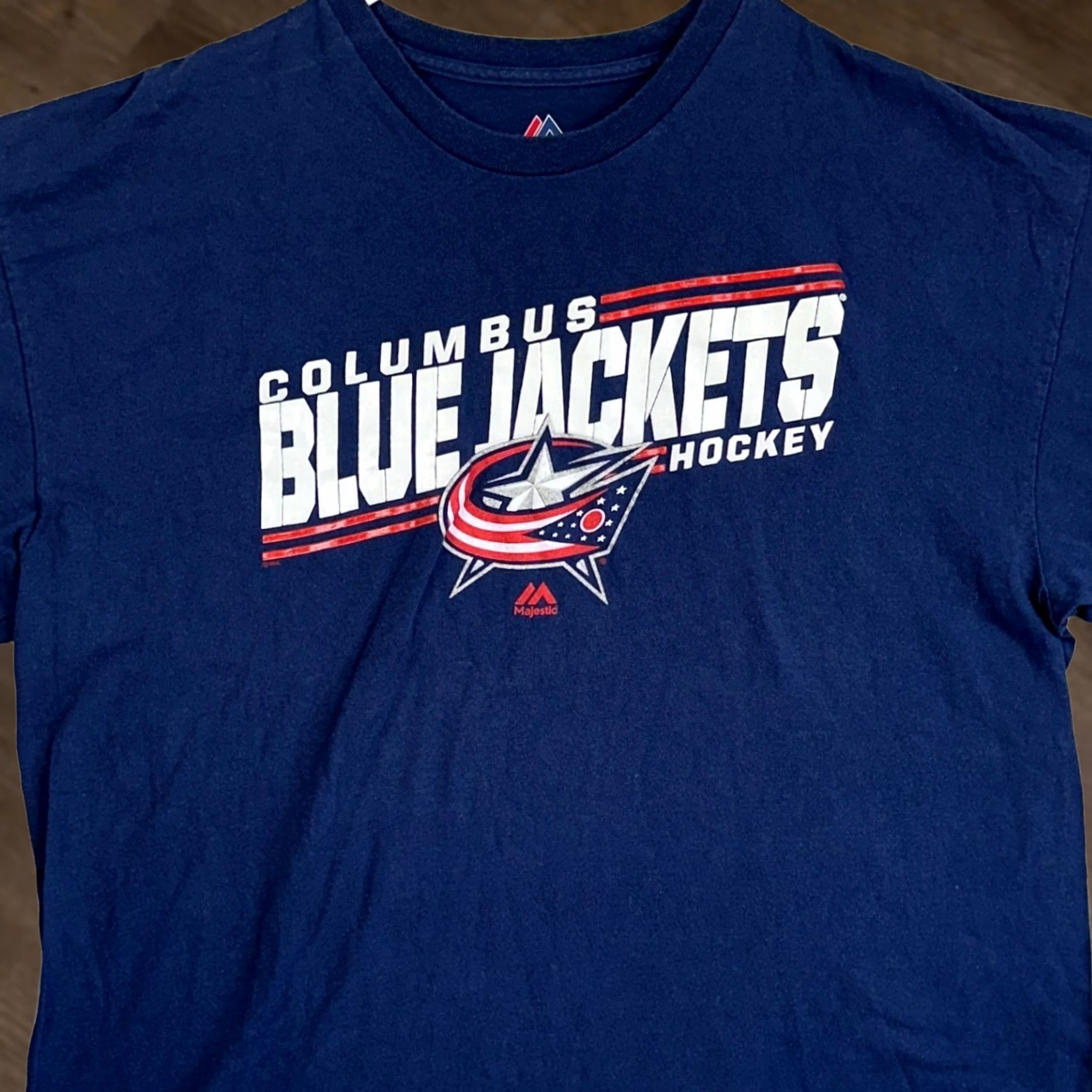 Vintage Columbus Blue Jackets Graphic Shirt Tee Mens 2XL Blue Short Sleeve Majestic Size US XXL / EU 58 / 5 - 1 Thumbnail