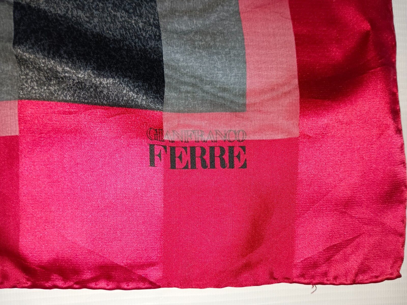 Gianfranco Ferre GIANFRANCO FERRE Italy Large Woman Black Red Pink Silk Scarf Size ONE SIZE - 2 Thumbnail