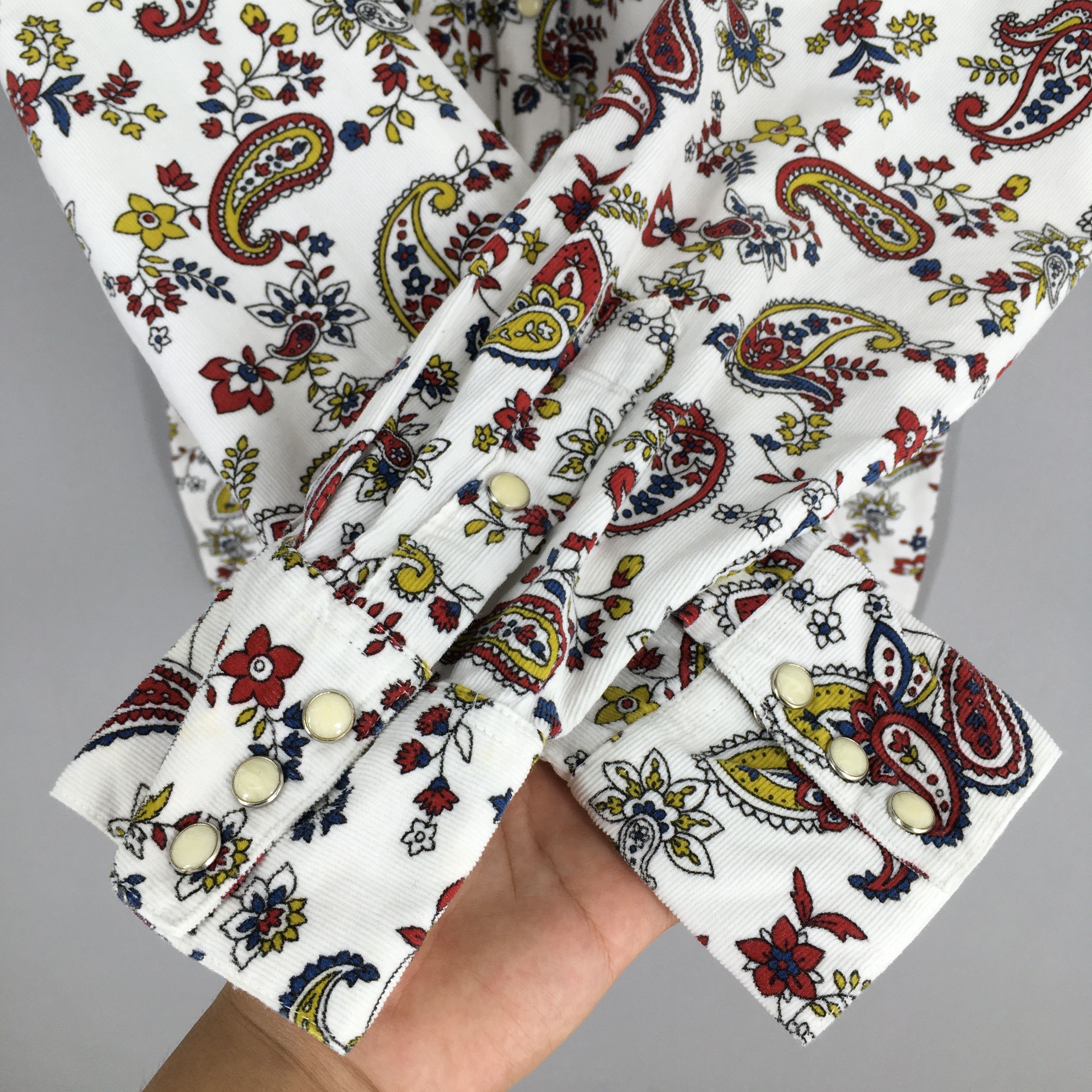 Designer Vintage 80's Paisley Floral Button Up Shirt Casual Medium Size US M / EU 48-50 / 2 - 5 Thumbnail