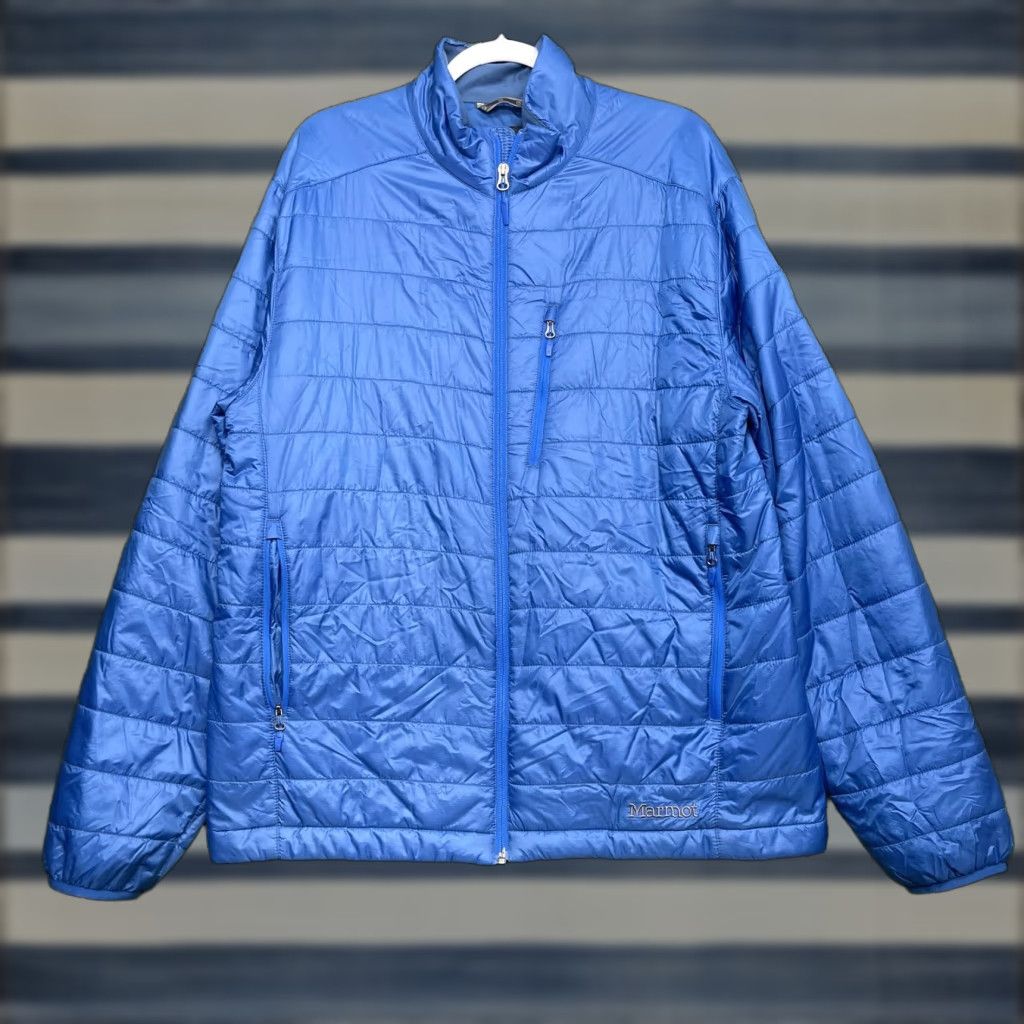 Marmot Marmot Jacket Mens XL Blue Puffer Insulated Bud Light Beer Logo Hiking Full Zip Size US XL / EU 56 / 4 - 1 Thumbnail