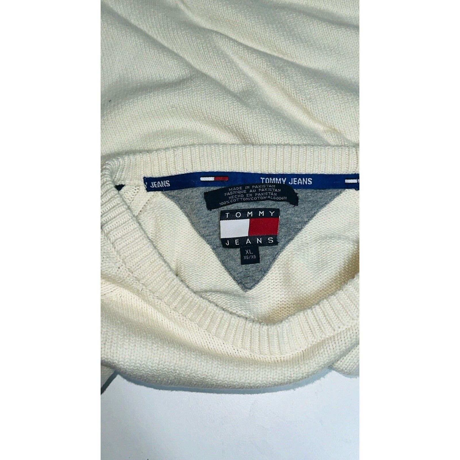 Tommy Hilfiger Tommy Hilfiger Jeans Embroidered Cable Sweater Big Logo XL Size US XL / EU 56 / 4 - 8 Thumbnail