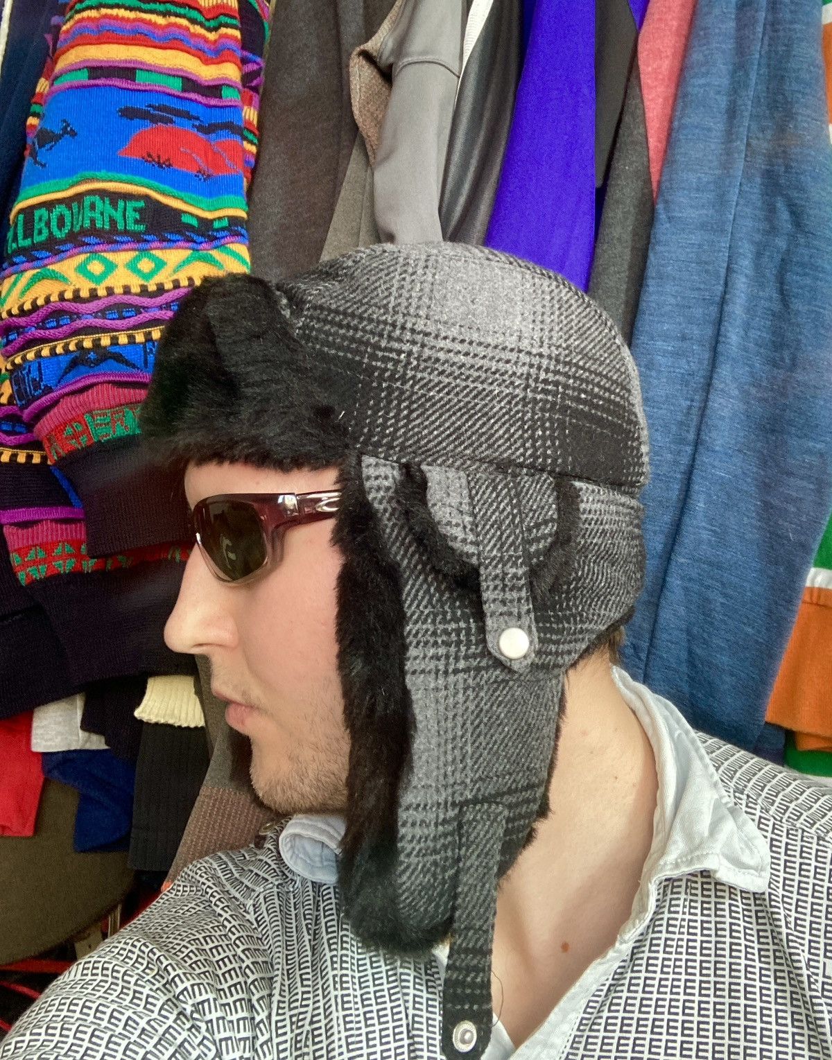 Pre-owned Hysteric Glamour X If Six Was Nine 00s Crazy Y2k Mohair Fuzzy Hat Ushanka Punk Huge In Grey