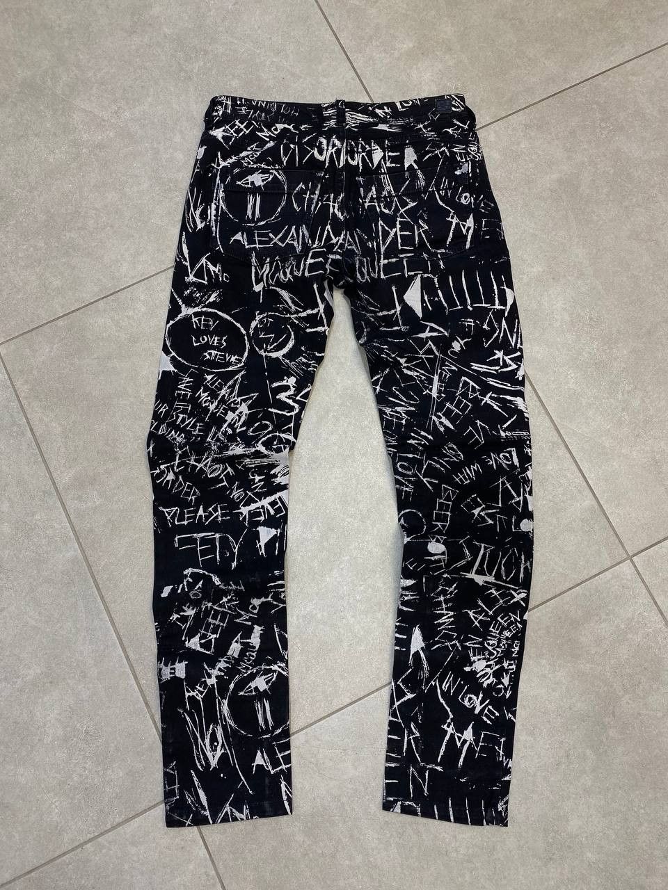 Alexander McQueen Archive Alexander McQueen Graffiti Punk Slim Pants Size US 26 / EU 42 - 2 Thumbnail