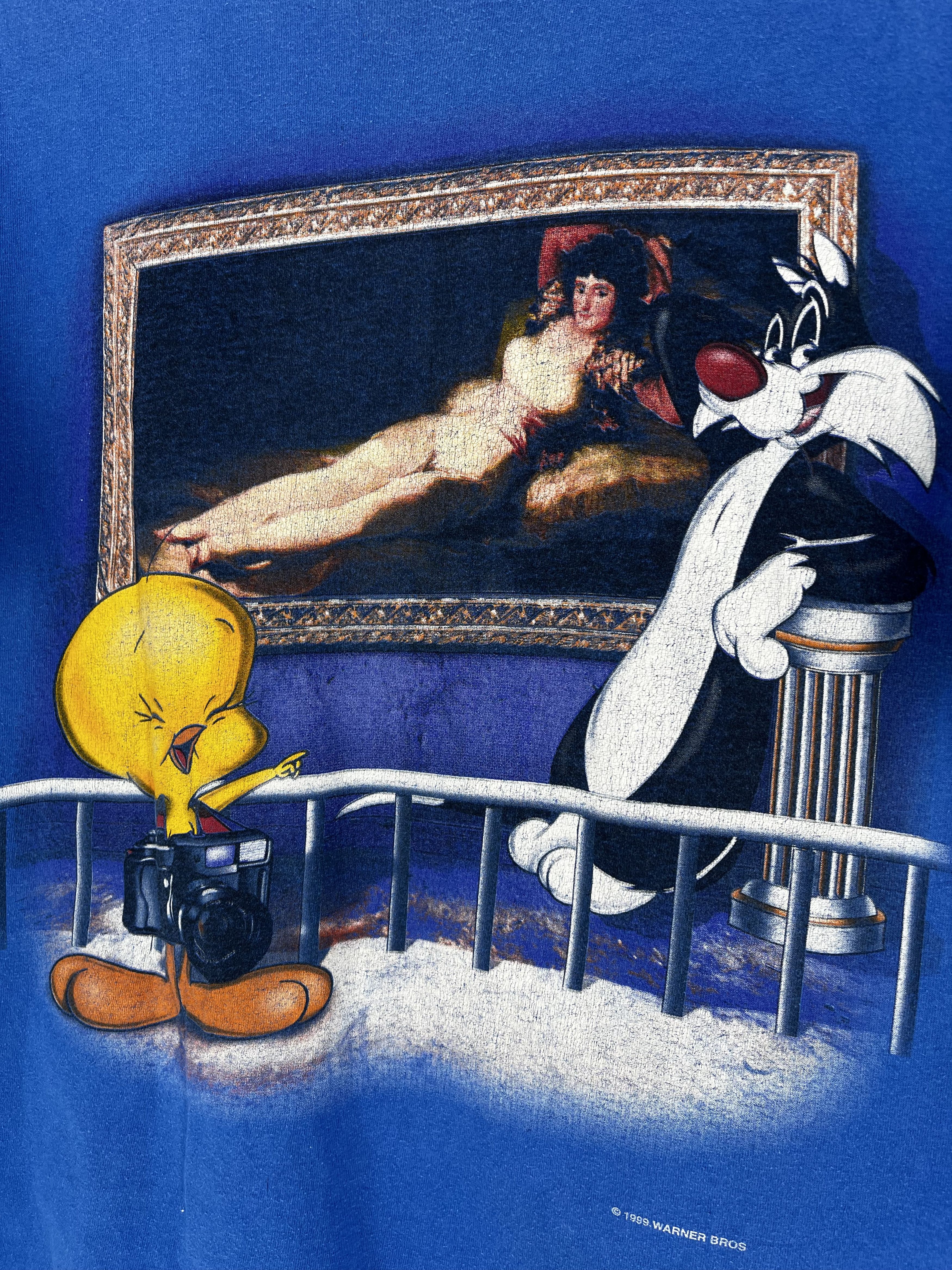 Vintage Vintage 1999 Looney Tunes Sylvester & Tweety La Maja Desnuda Size US L / EU 52-54 / 3 - 7 Thumbnail