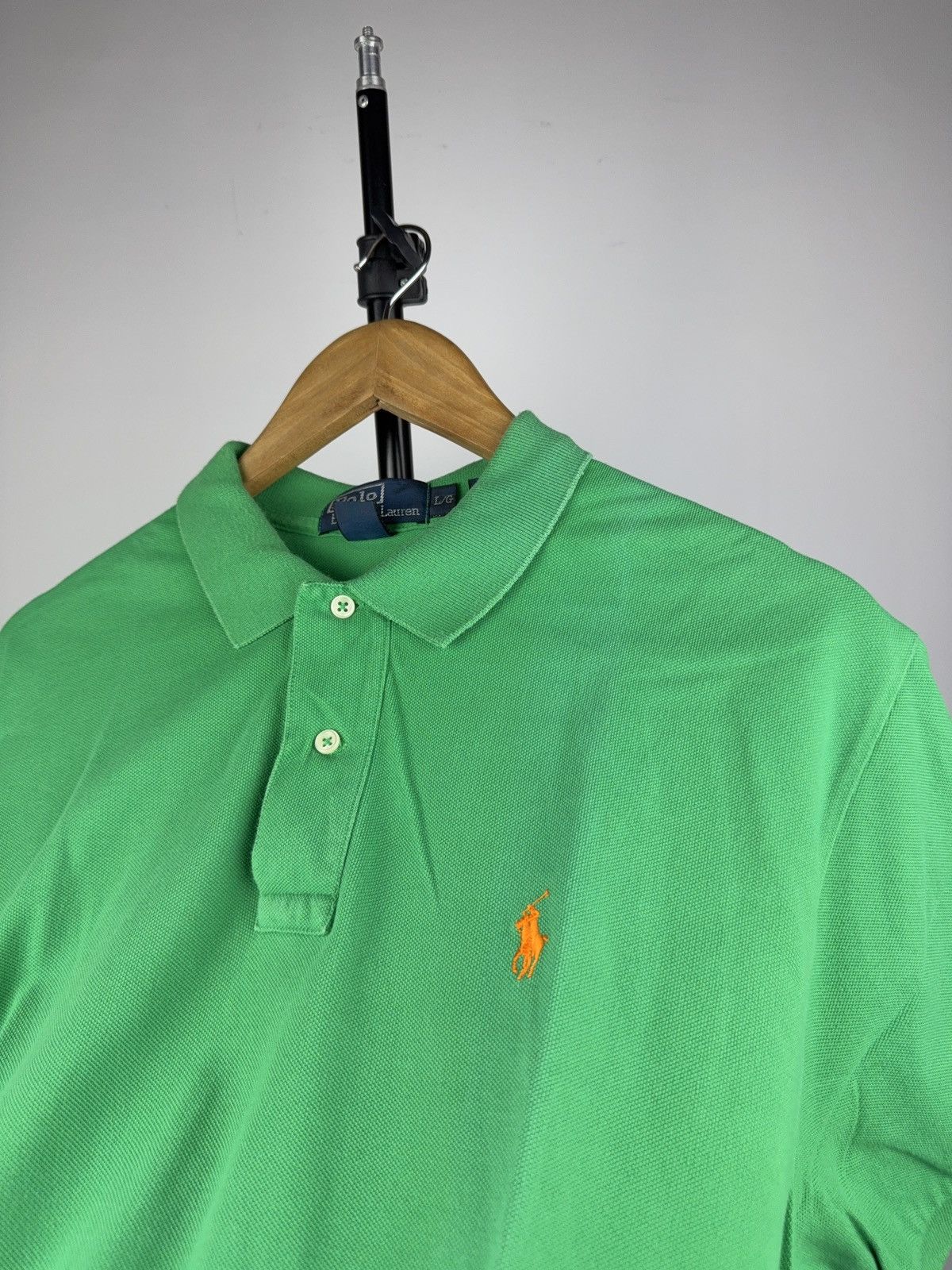 Polo Ralph Lauren Luxury Vintage Retro 90s Ralph Lauren Polo green polos Size US L / EU 52-54 / 3 - 3 Thumbnail