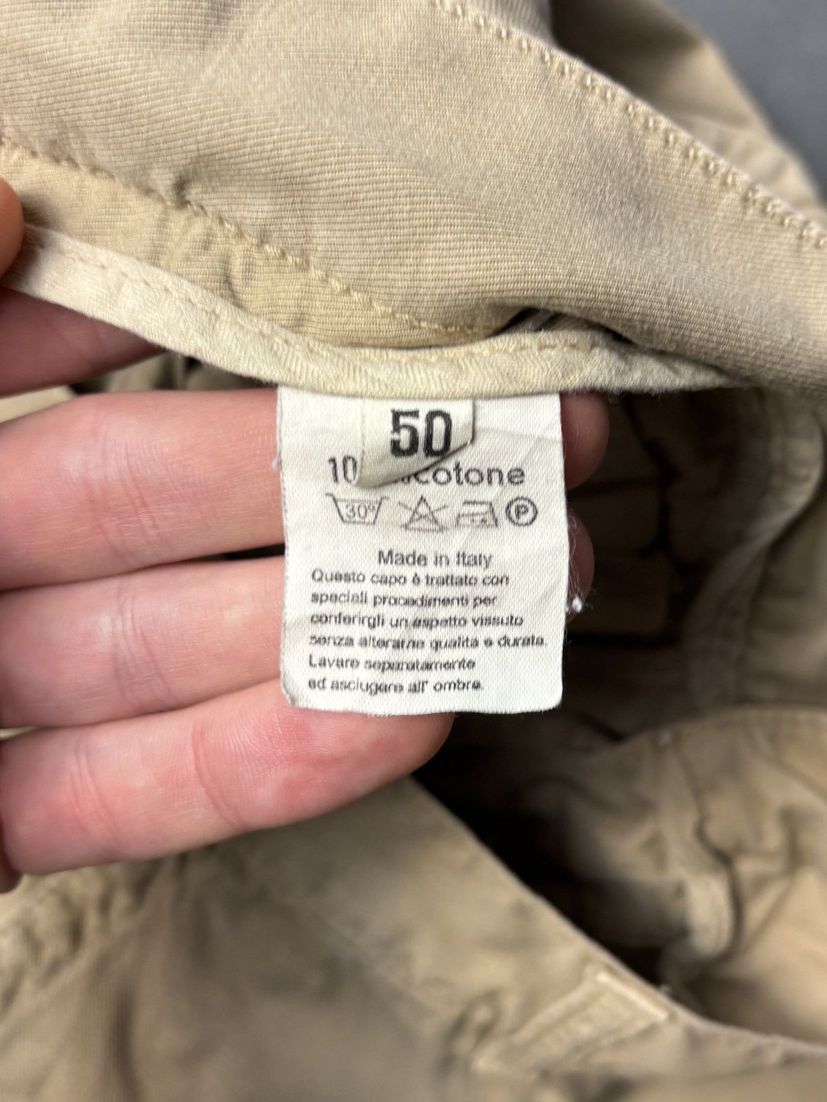 Pal Zileri × Vintage Vintage Pal Zileri Concept Shorts Long Tan Summer Cotton 30 Size US 31 - 5 Thumbnail