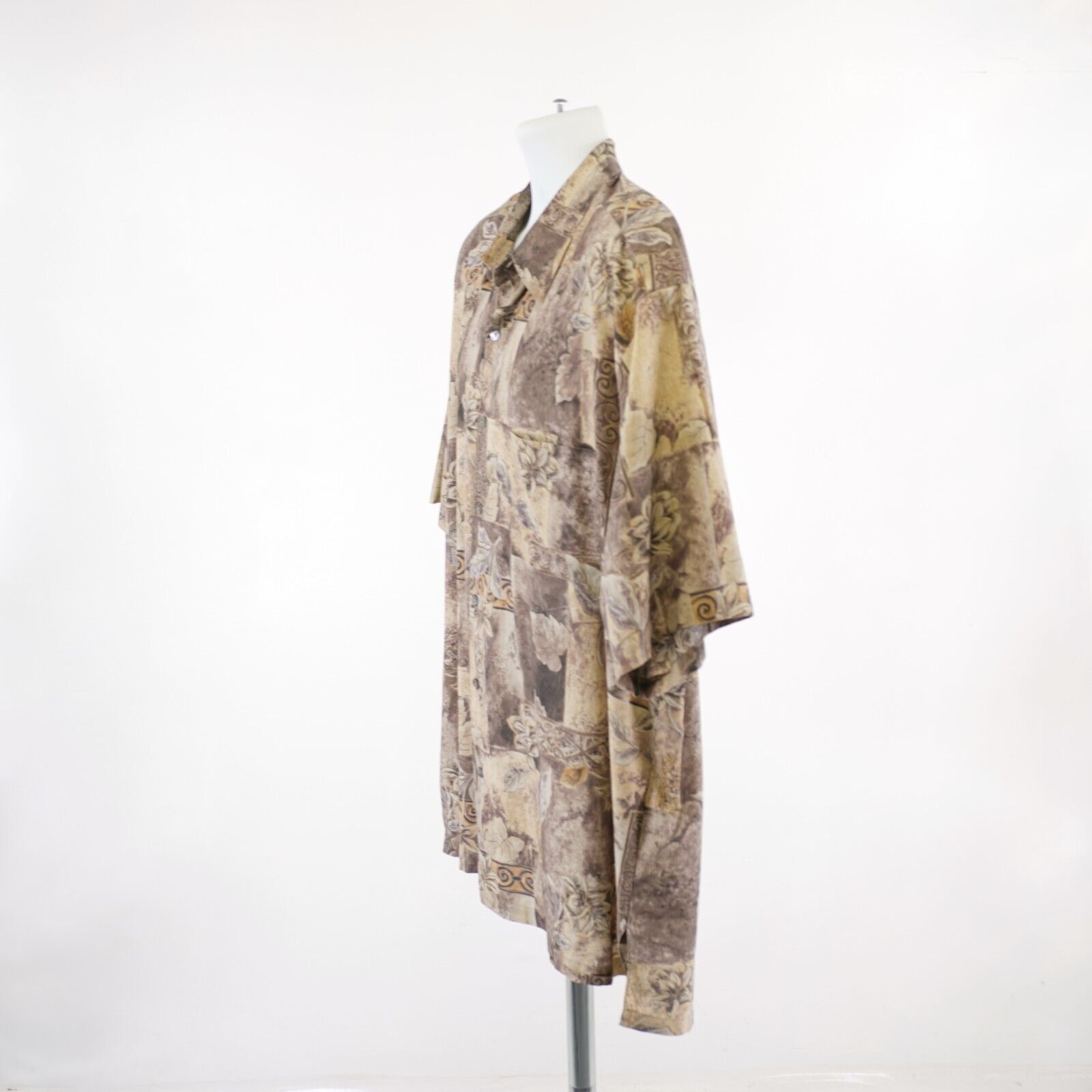 Tori Richard Tori Richards Orange Brown Baroque Floral XL Cotton Hawaiian Size US XL / EU 56 / 4 - 6 Thumbnail