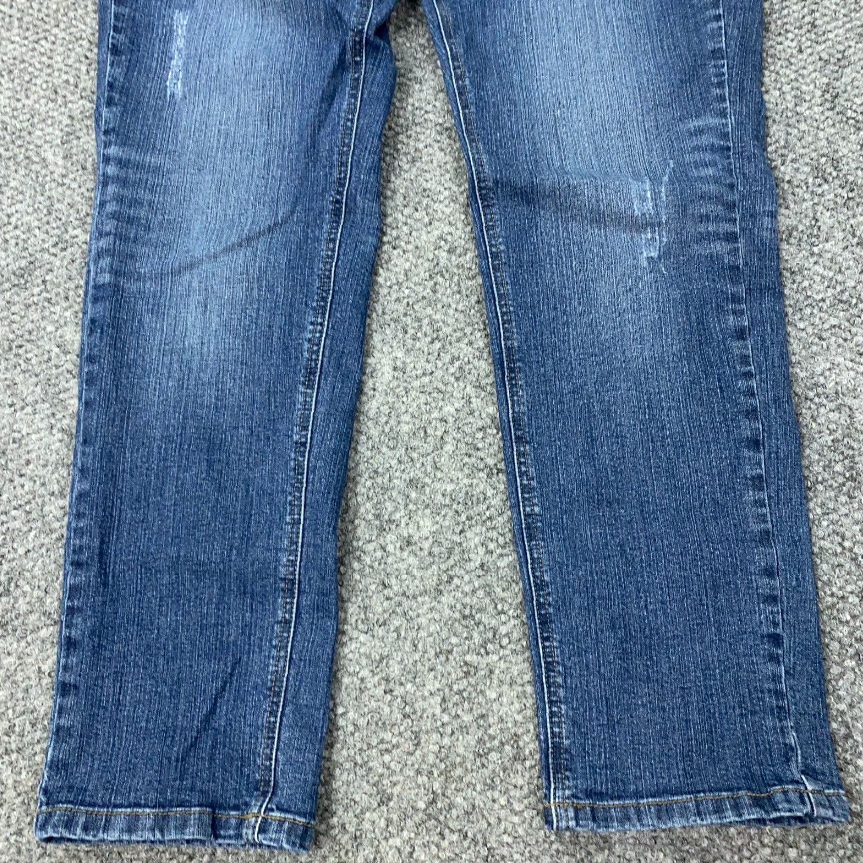 White House Black Market White House Black Market Blanc Womens Jeans Size 10 Blue Low Rise Distressed Size 34" / US 12 / IT 48 - 4 Thumbnail