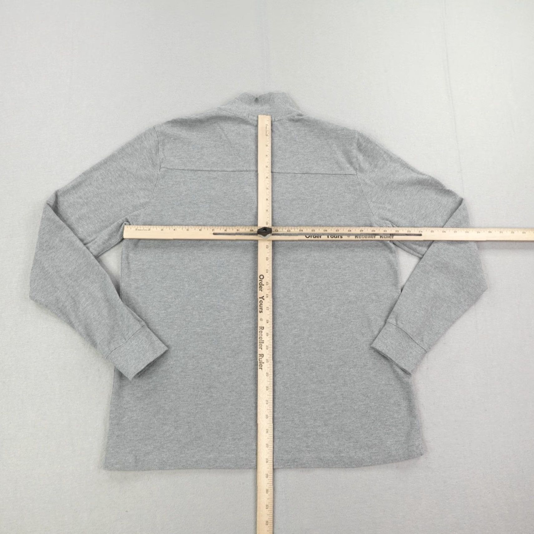 Vintage Criquet Sweater Mens Large Gray Organic Cotton 1/4 Zip Mock Neck Knit Outdoor Pullover Casual Size US L / EU 52-54 / 3 - 6 Thumbnail