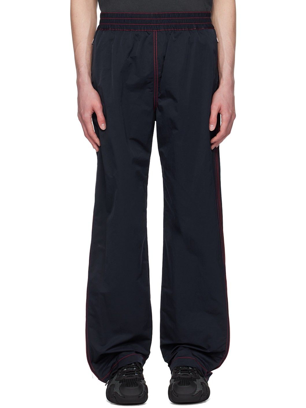 o1lf3ng10825 Tech Nylon Pants in Navy