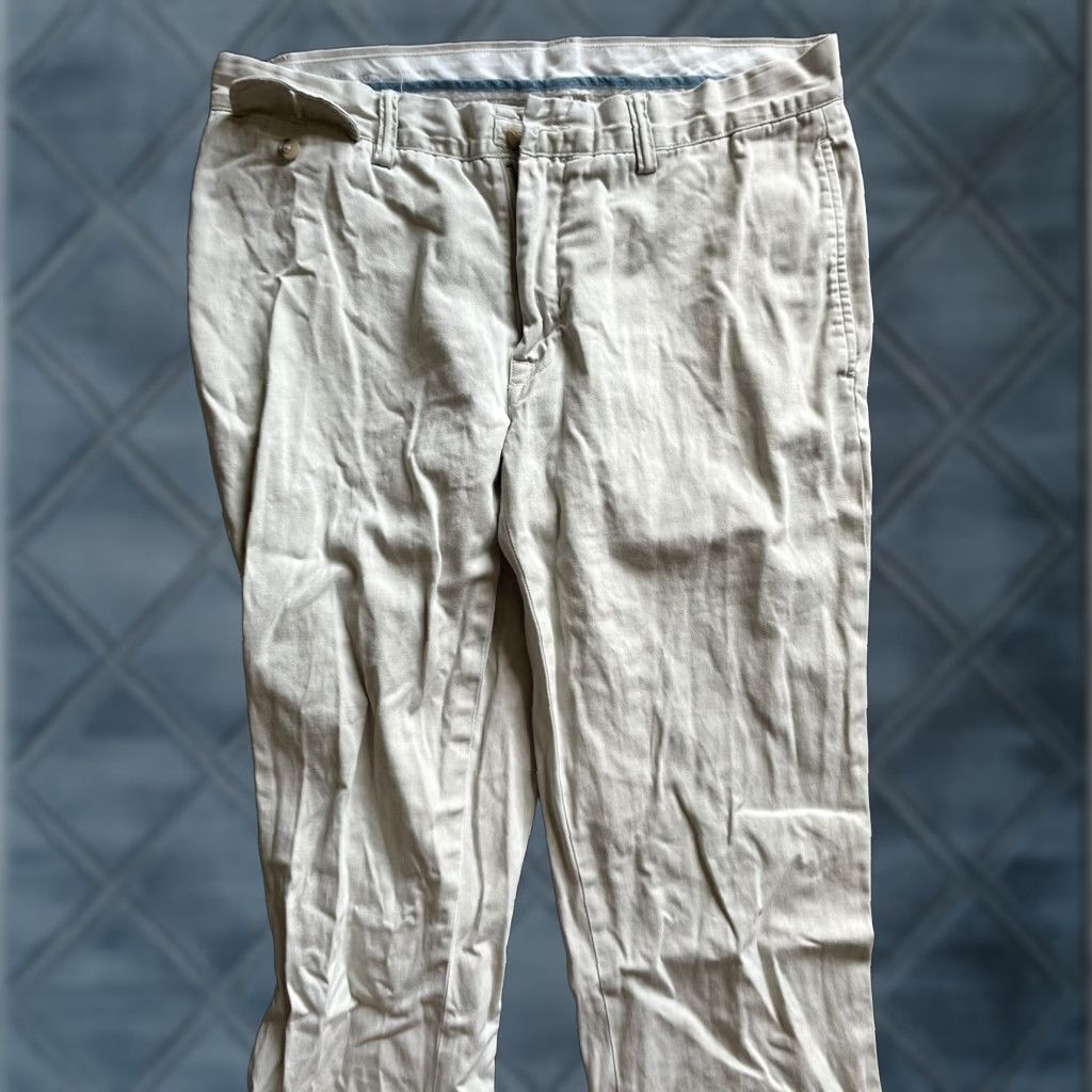 Polo Ralph Lauren Polo Ralph Lauren Chino Twill Pants Straight Fit 33x32 100% Cotton Beige Mens Regular Front Flat Front Classic Stretch Size US XS / EU 42 / 0 - 1 Thumbnail
